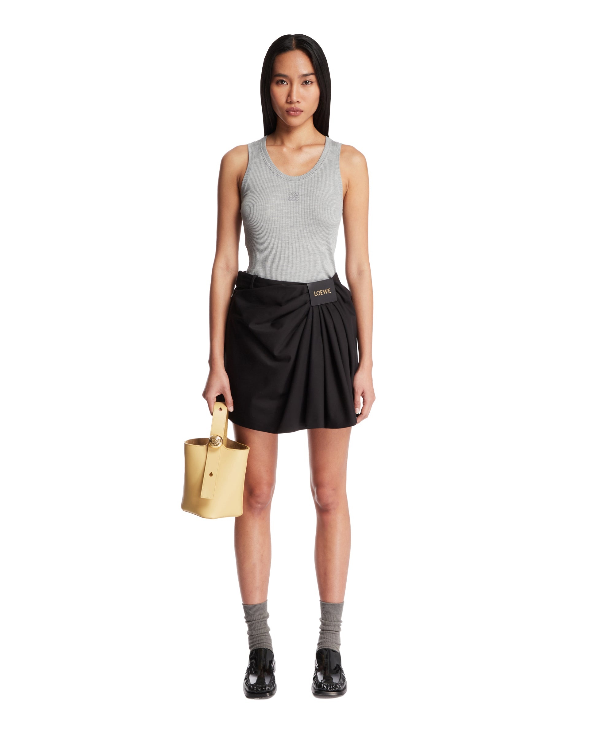 Loewe Paula's Ibiza Gray Anagram Silk Top - 2