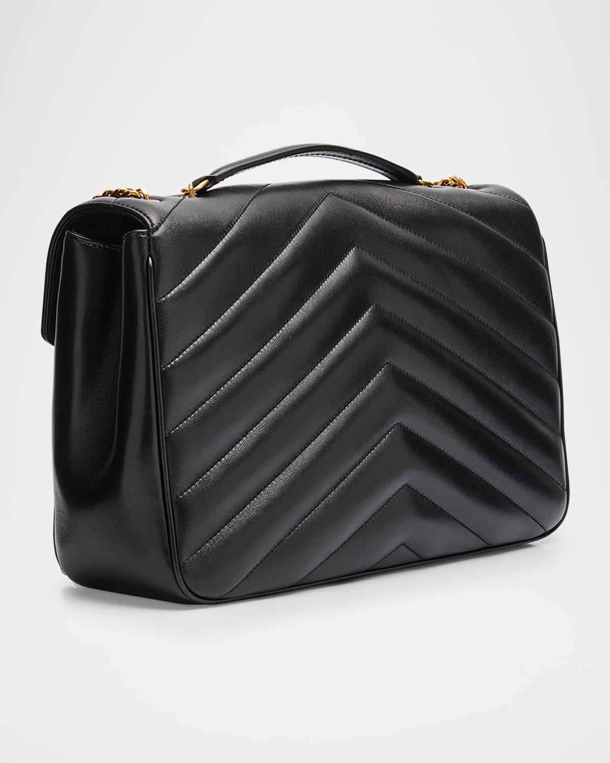 Loulou Large YSL Chain Shoulder Bag in Quilted Leather - 4
