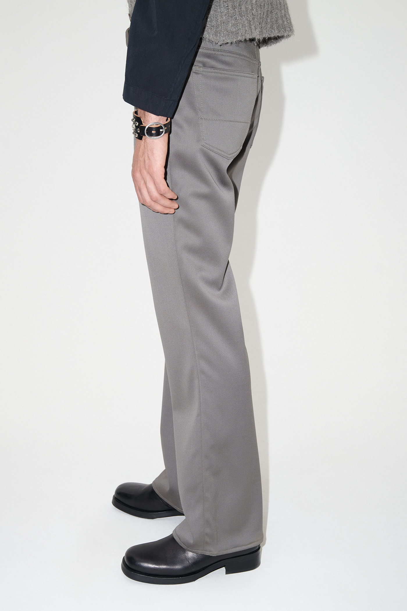 70s Cut Mole Grey Exquisite Wool - 4
