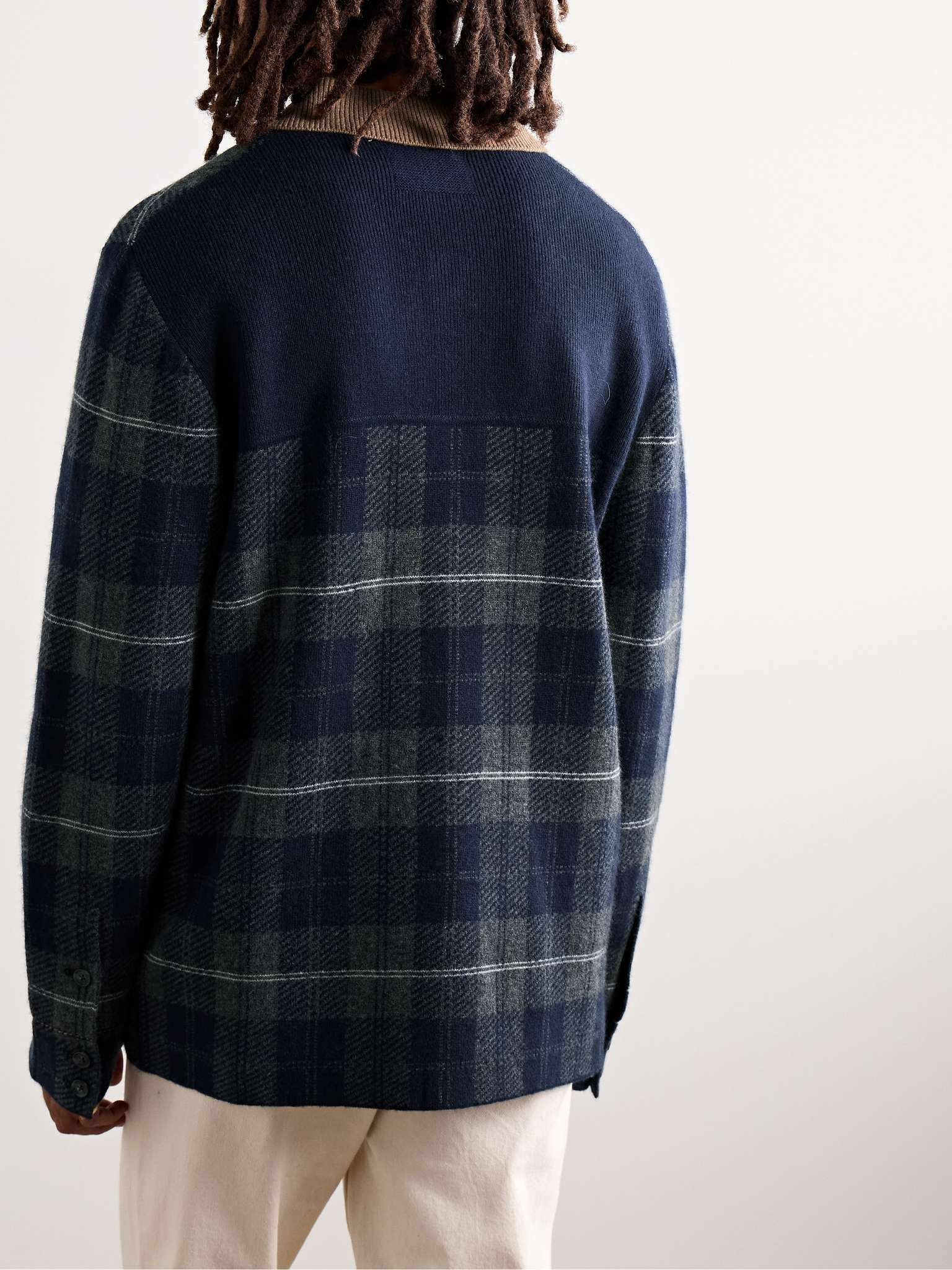 Checked Wool and Cashmere-Blend Overshirt - 4