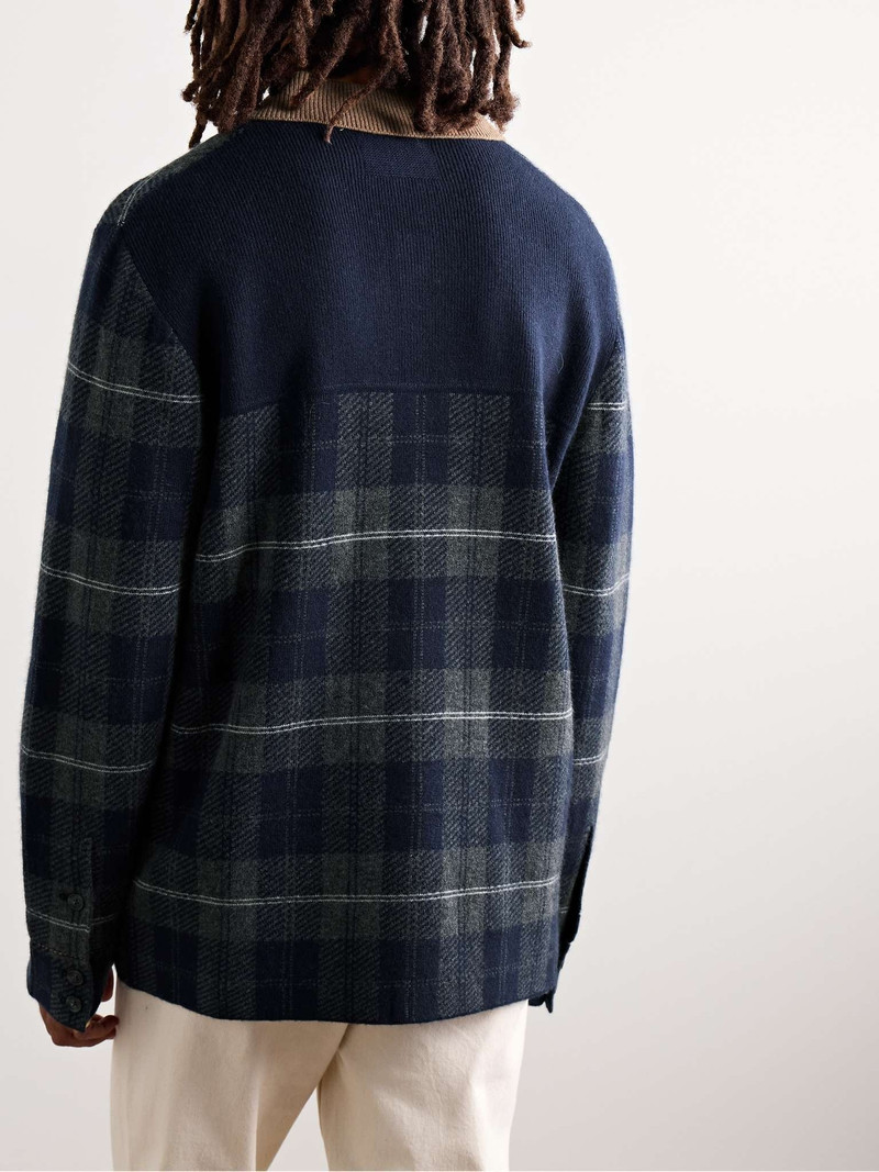 Checked Wool and Cashmere-Blend Overshirt 4