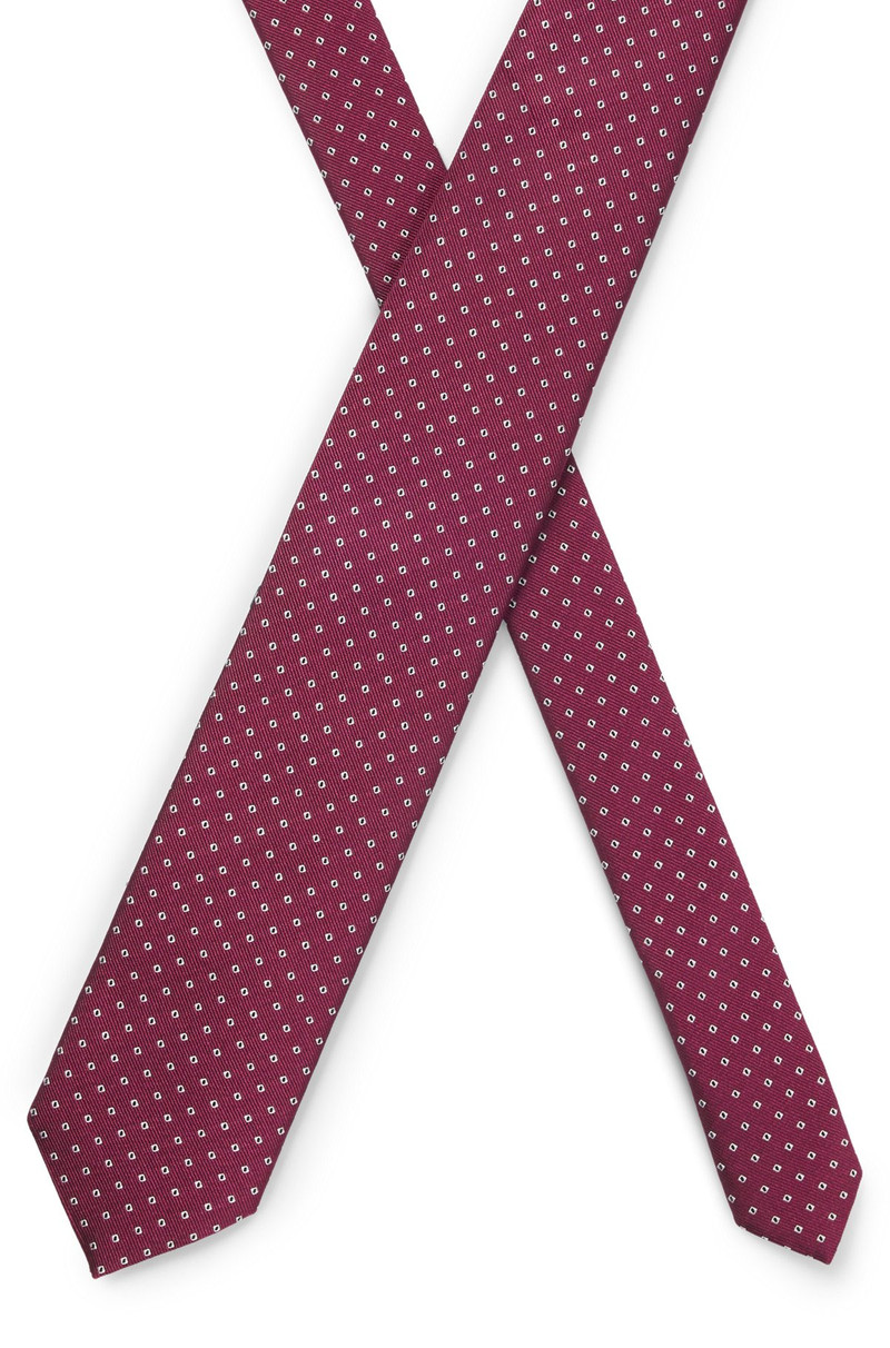 SILK-BLEND TIE WITH JACQUARD-WOVEN PATTERN 4