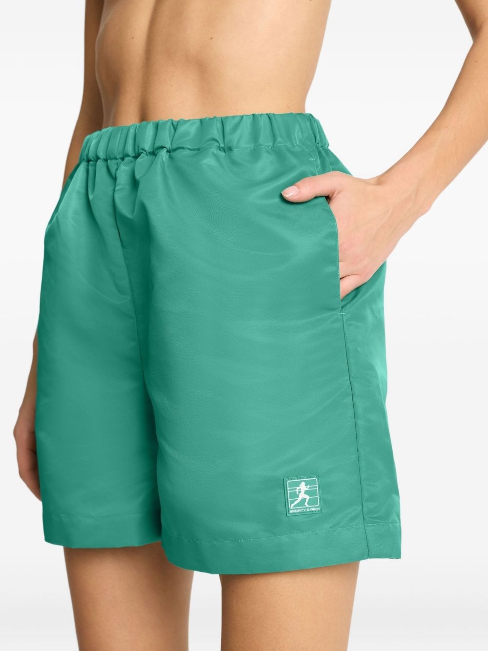 logo-patch running shorts - 5