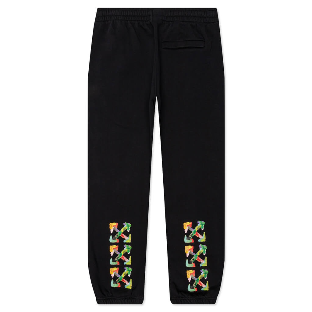 BRUSH ARR SLIM SWEATPANTS - BLACK/MULTI - 2