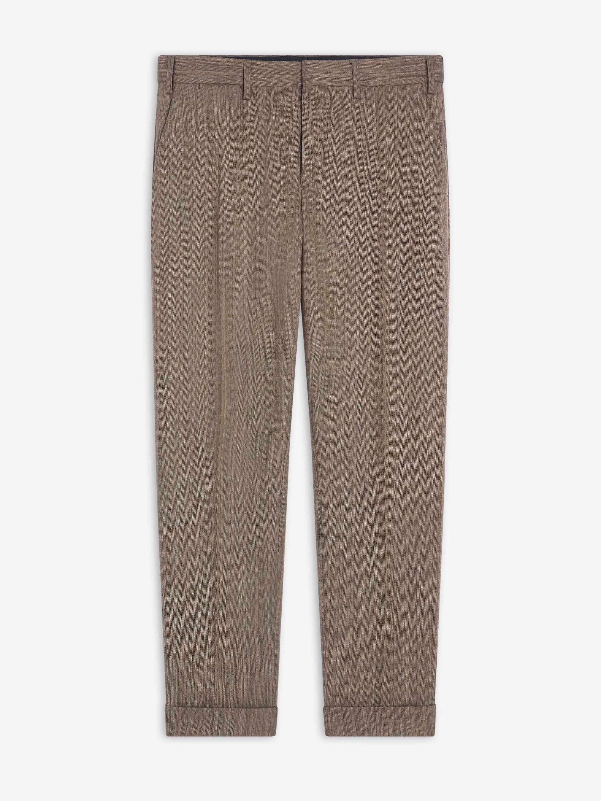 CUFFED WOOL PANTS - 1