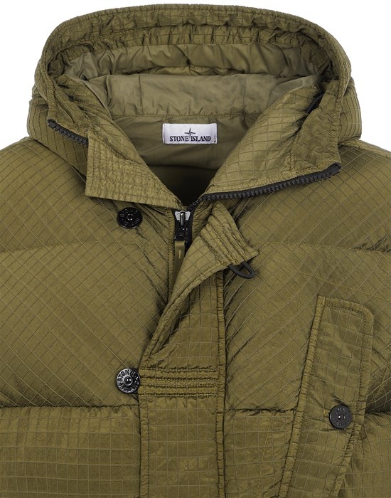 71432 MACRO RIPSTOP NYLON METAL IN ECONYL® REGENERATED NYLON DOWN-TC OLIVE GREEN - 3