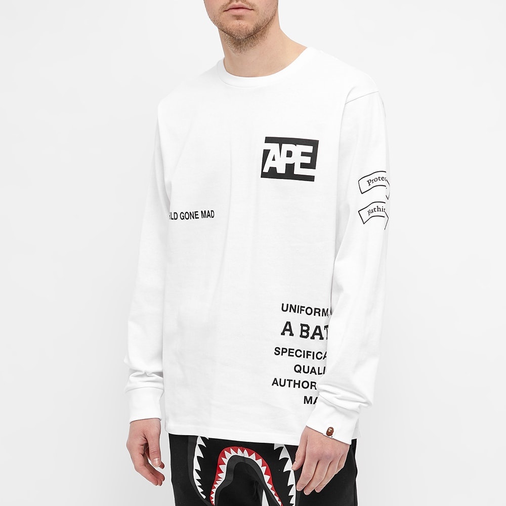 A Bathing Ape Long Sleeve Security Multi Print Tee - 4