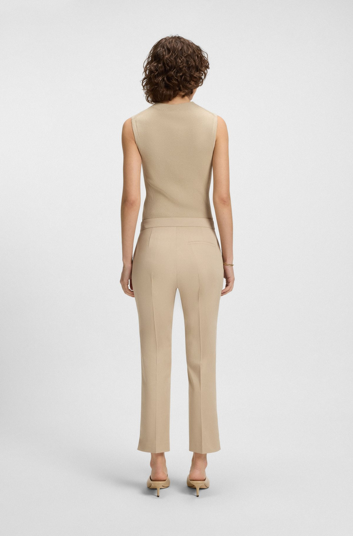 SLIM-FIT PANTS IN STRETCH COTTON - 4