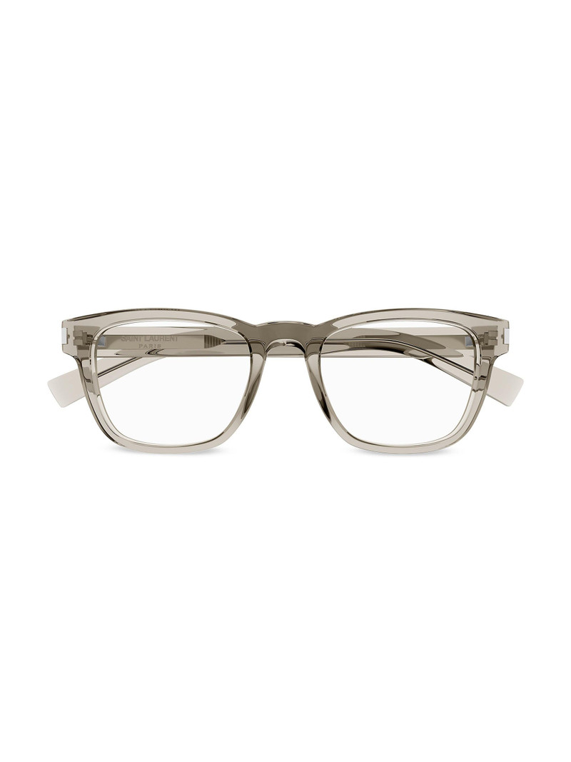 Men's Mid Naked Wire Core 52MM Square Eyeglasses - Translucent Beige 1