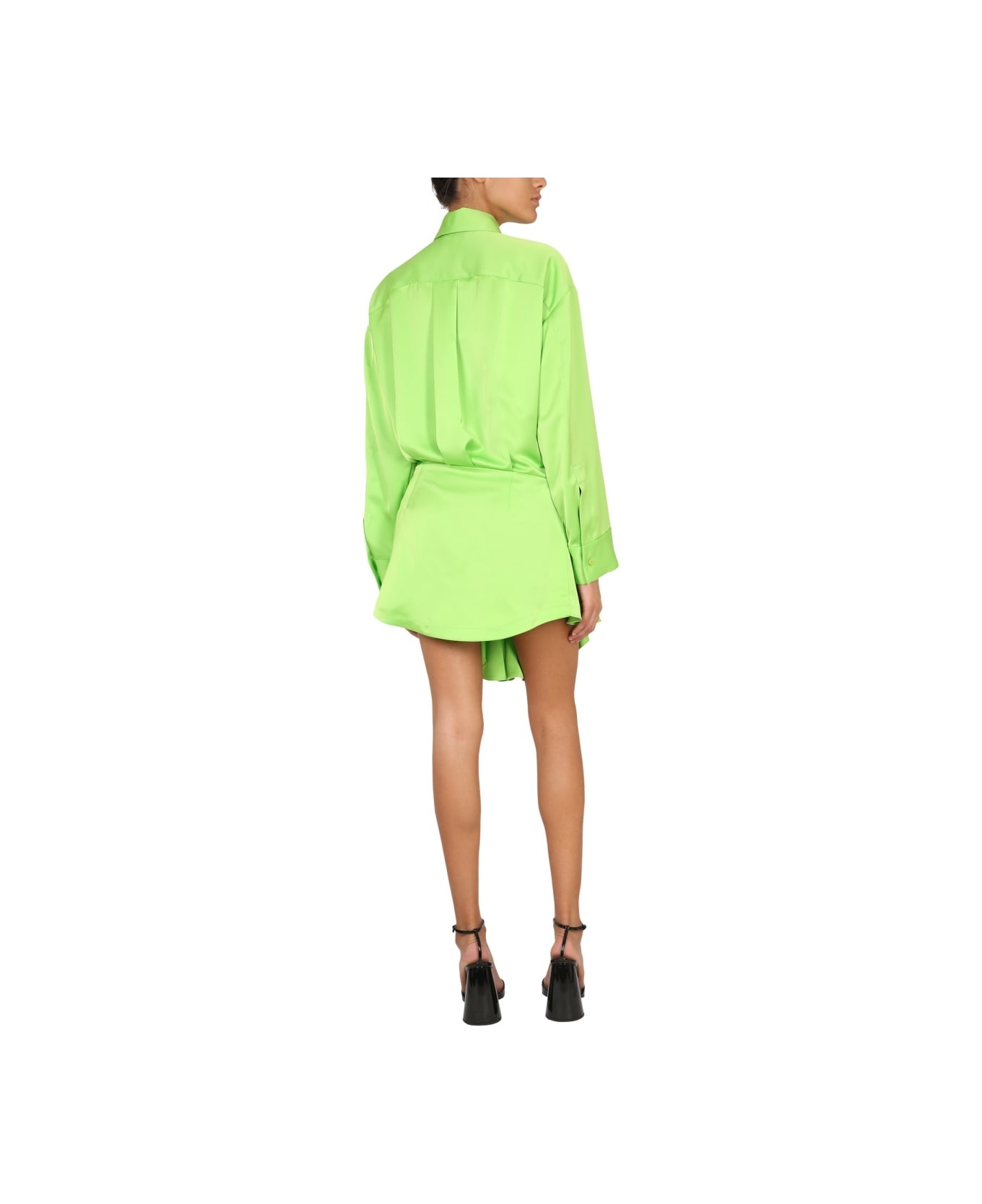 ワンピース THE ATTICO FW22 MINI DRESS ''CANDICE'' (228WCA124_E020361) The Attico cut-out Mini Dress | Black | FARFETCH