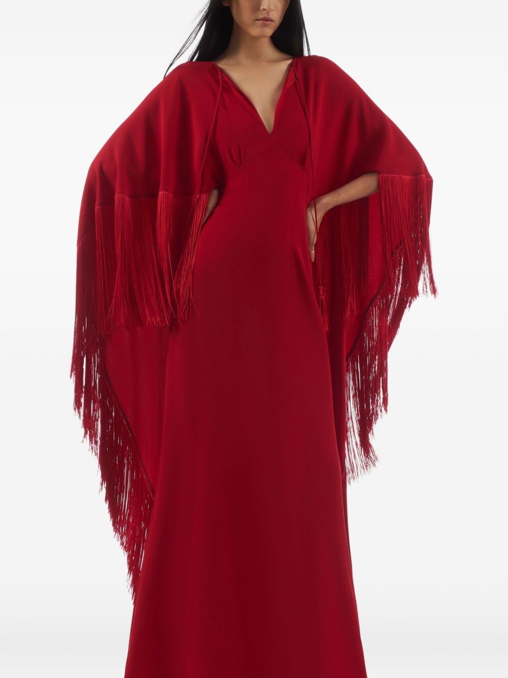 1974 fringe cape dress - 4
