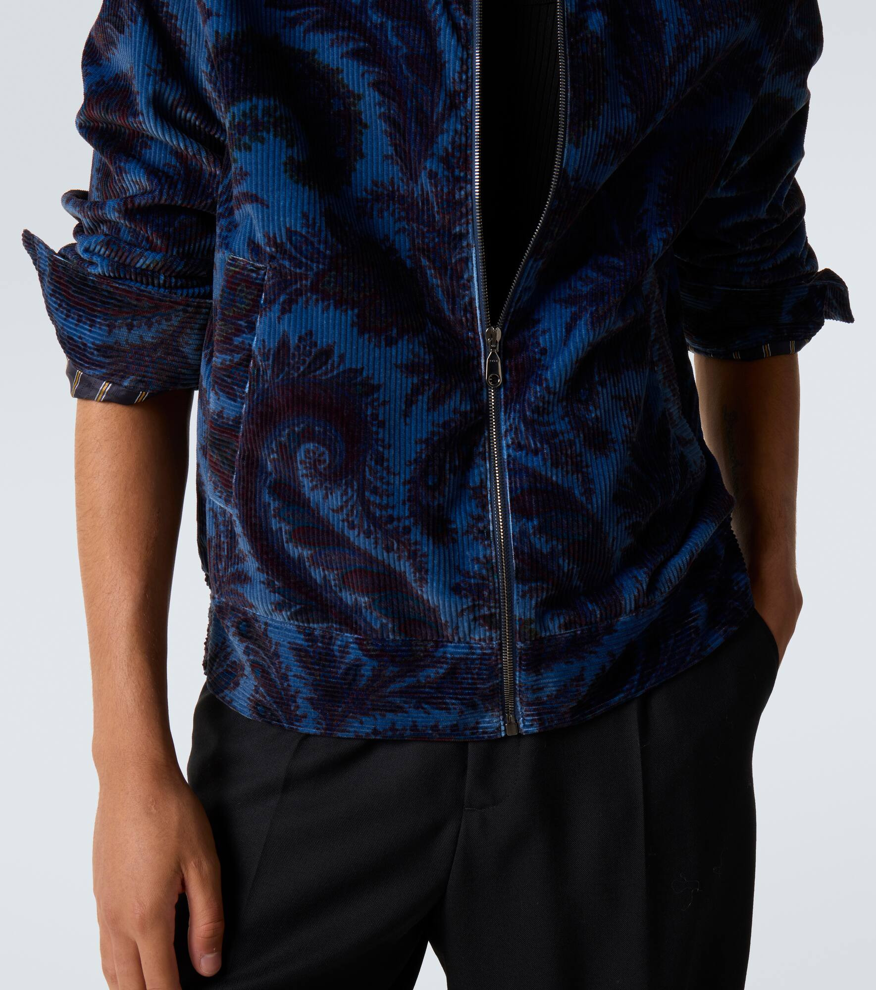 Printed cotton velvet jacket - 6