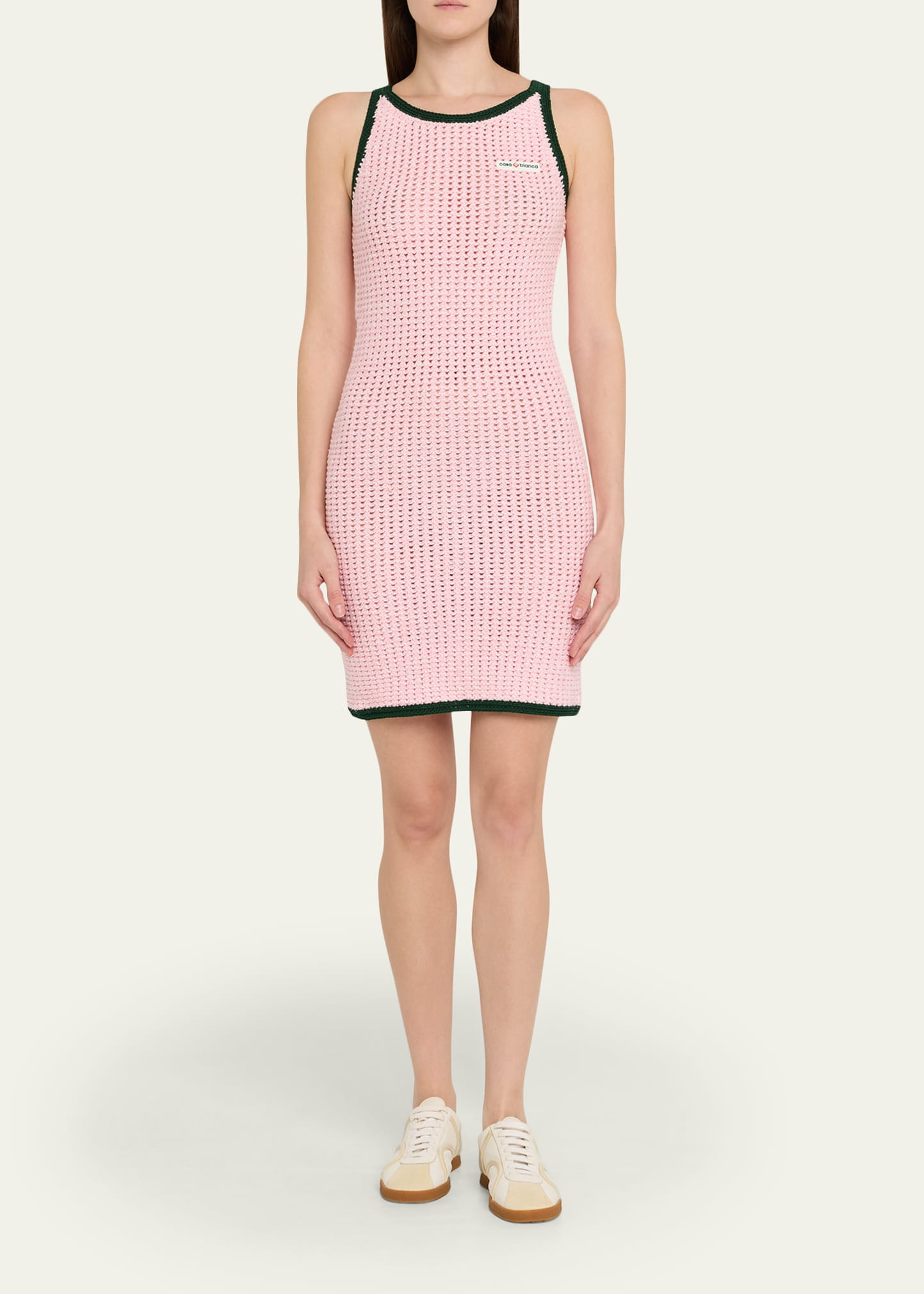 Mouline Open-Knit Sleeveless Mini Dress - 2