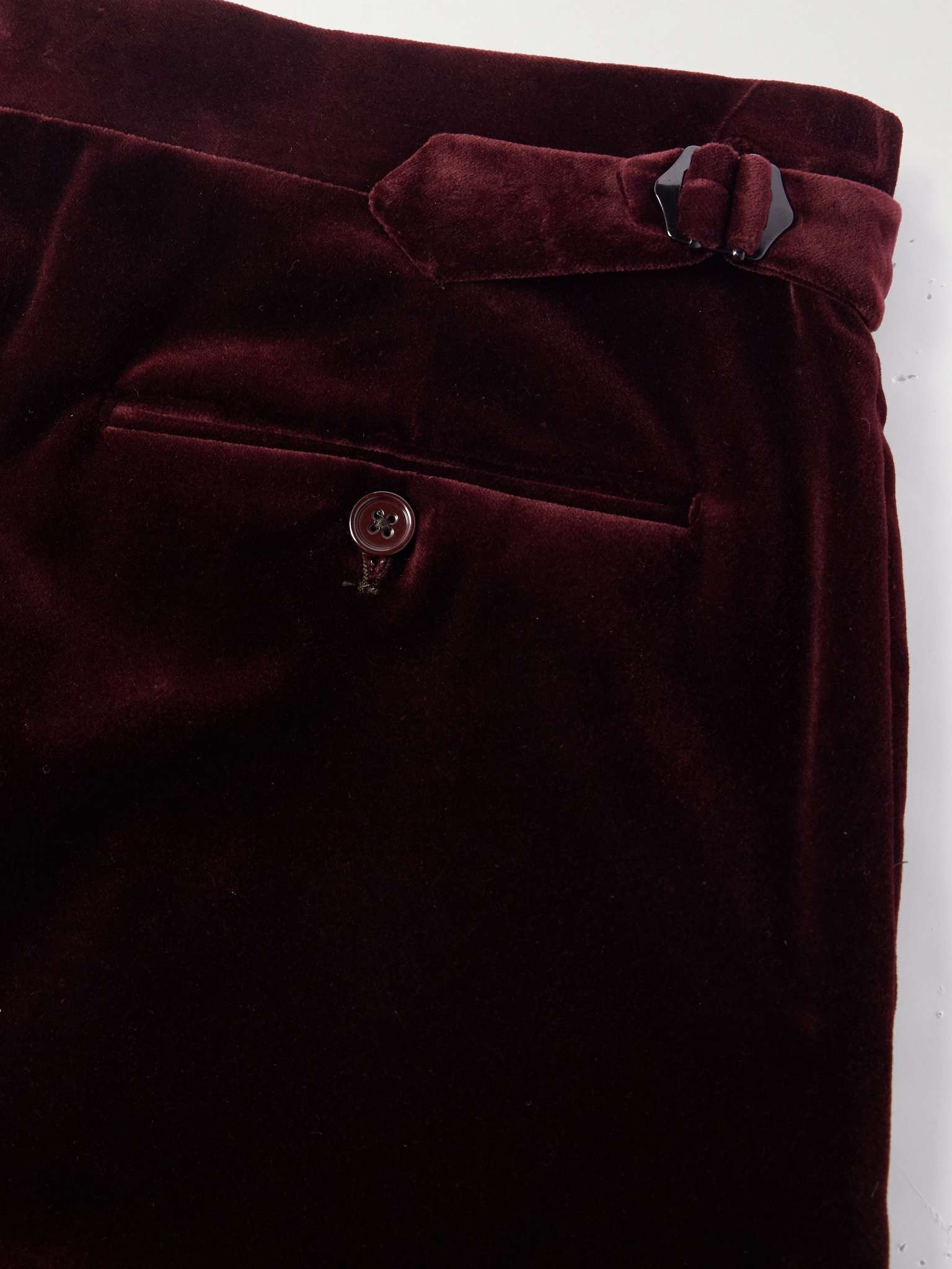 Gregory Straight-Leg Cotton-Velvet Tuxedo Trousers - 5