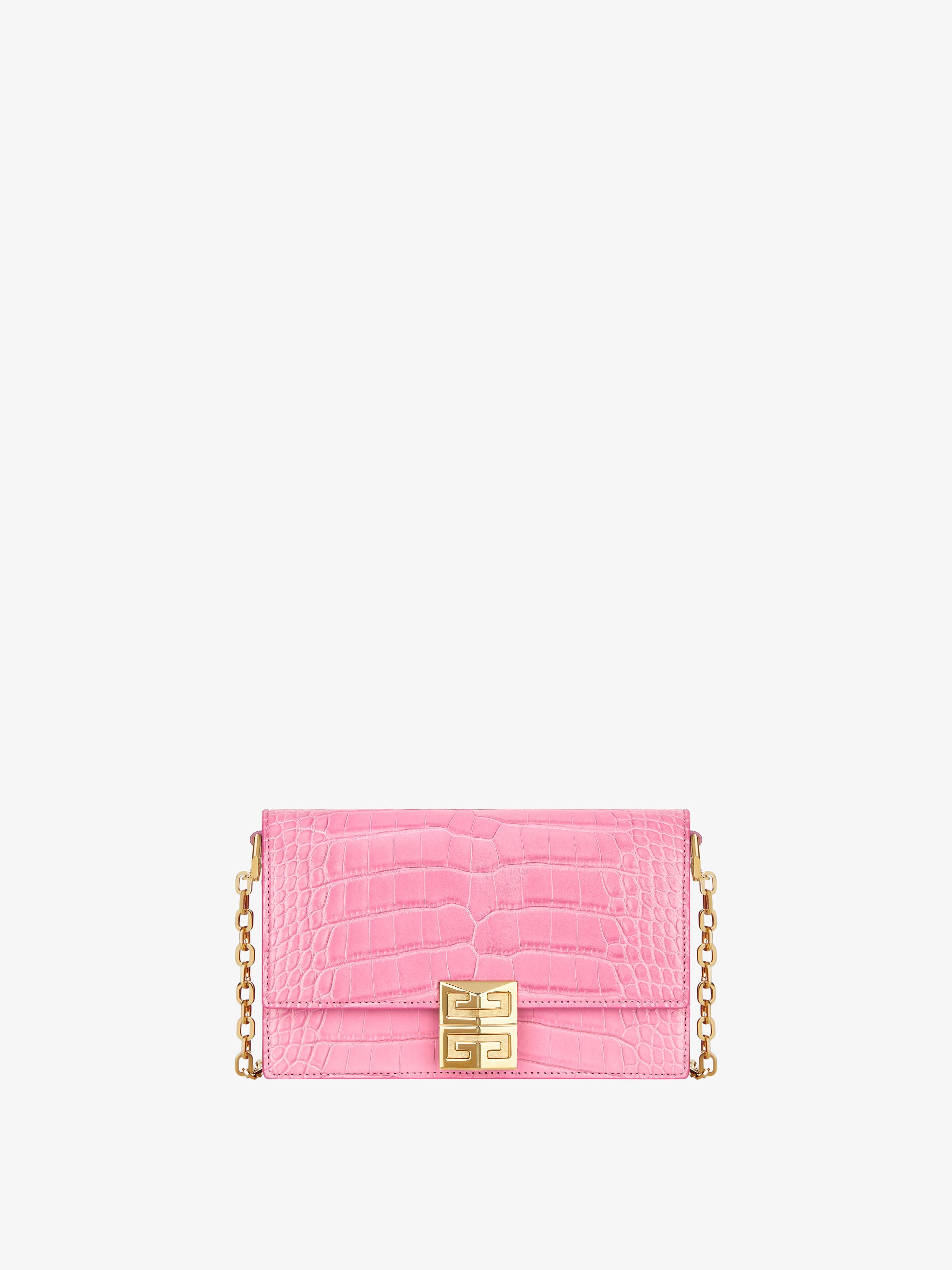 SMALL 4G BAG IN CROCODILE LEATHER WITH CHAIN - 1