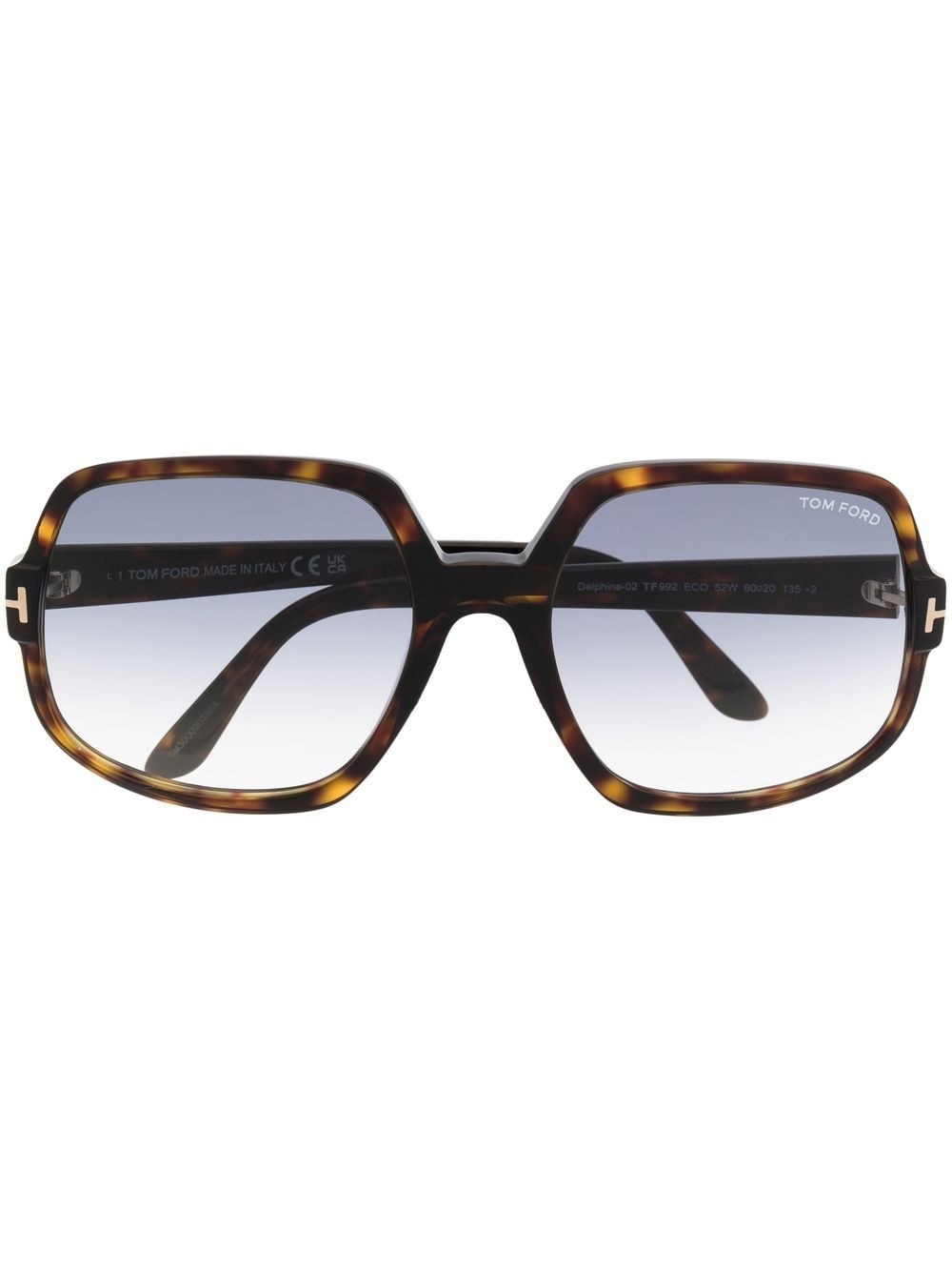 tortoiseshell-effect sunglasses - 1