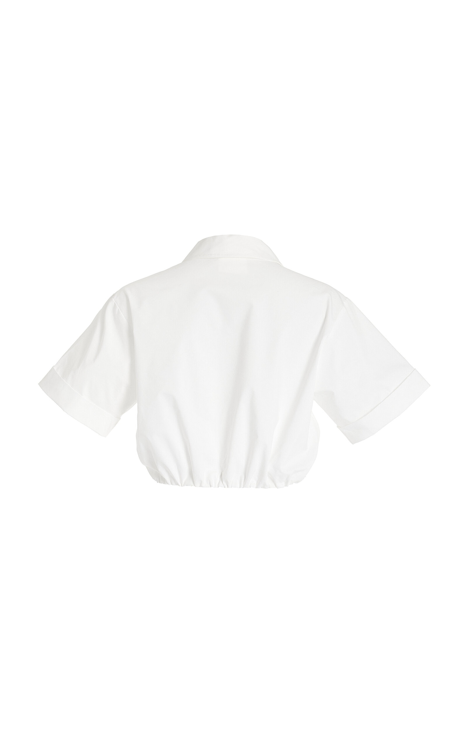 Nicky Cropped Cotton Poplin Shirt white - 2