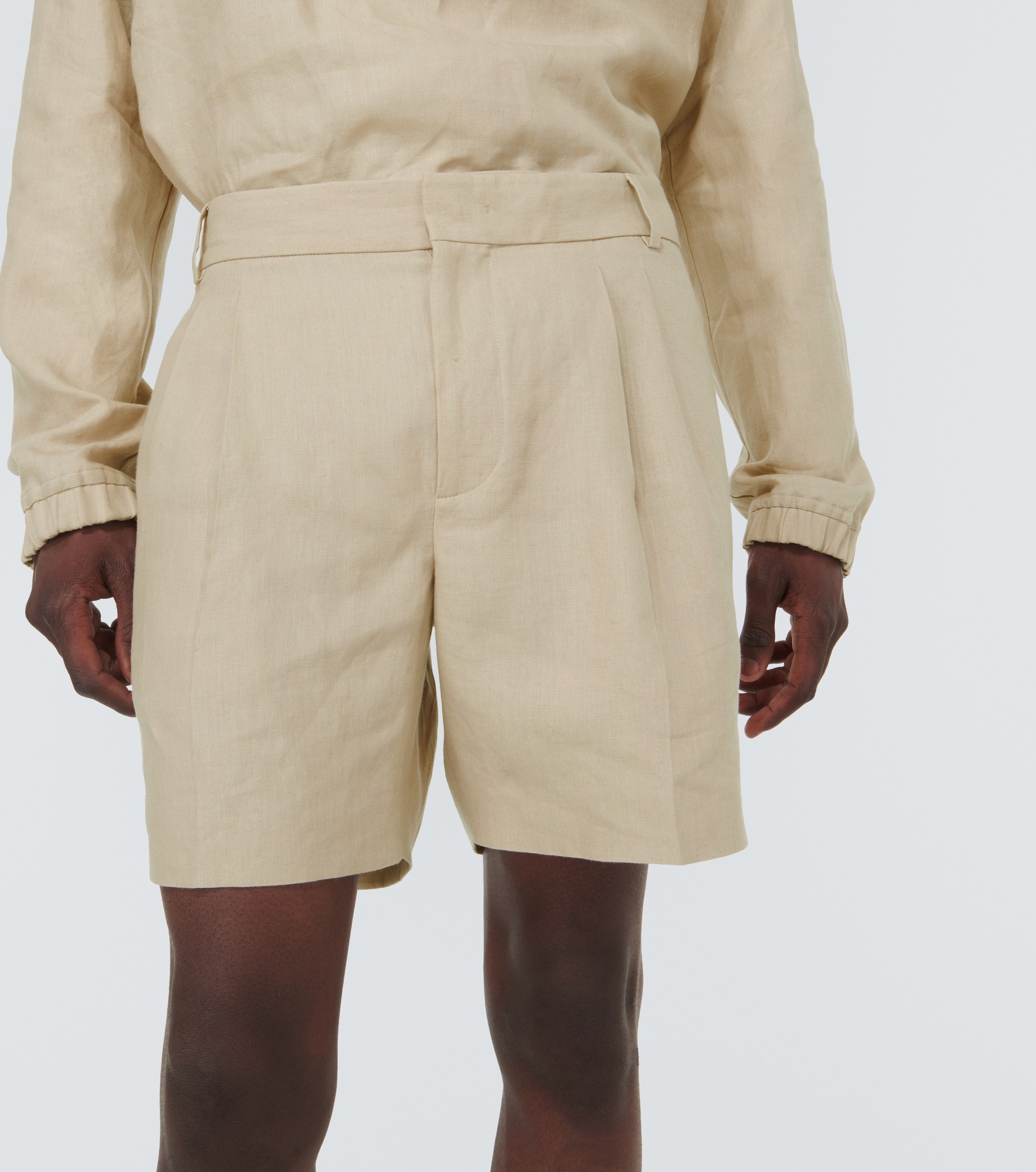 Honiara linen canvas Bermuda shorts - 5