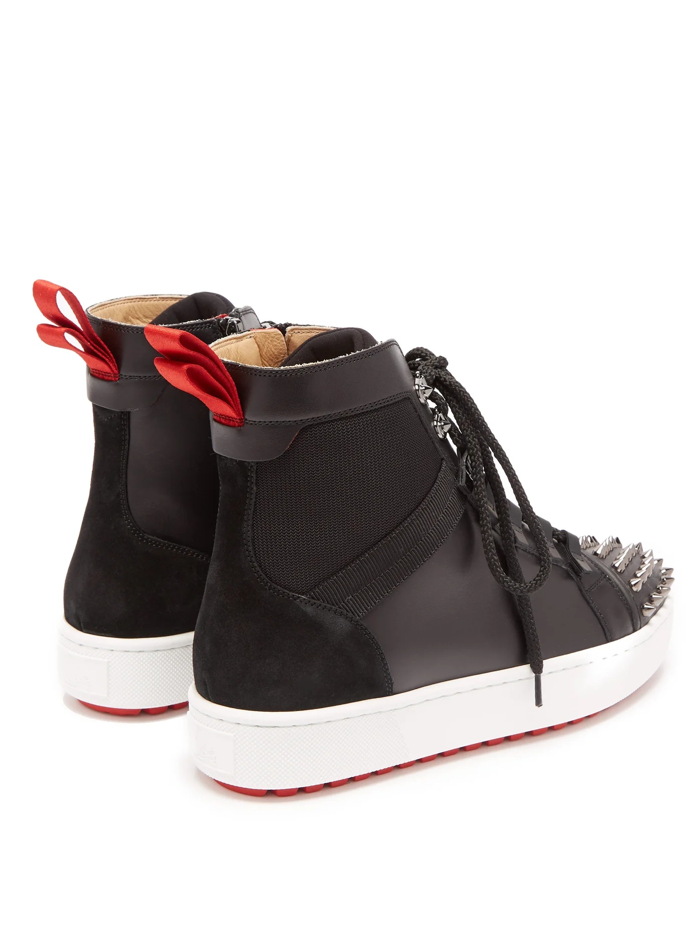 Smartic spike high-top leather trainers - 5