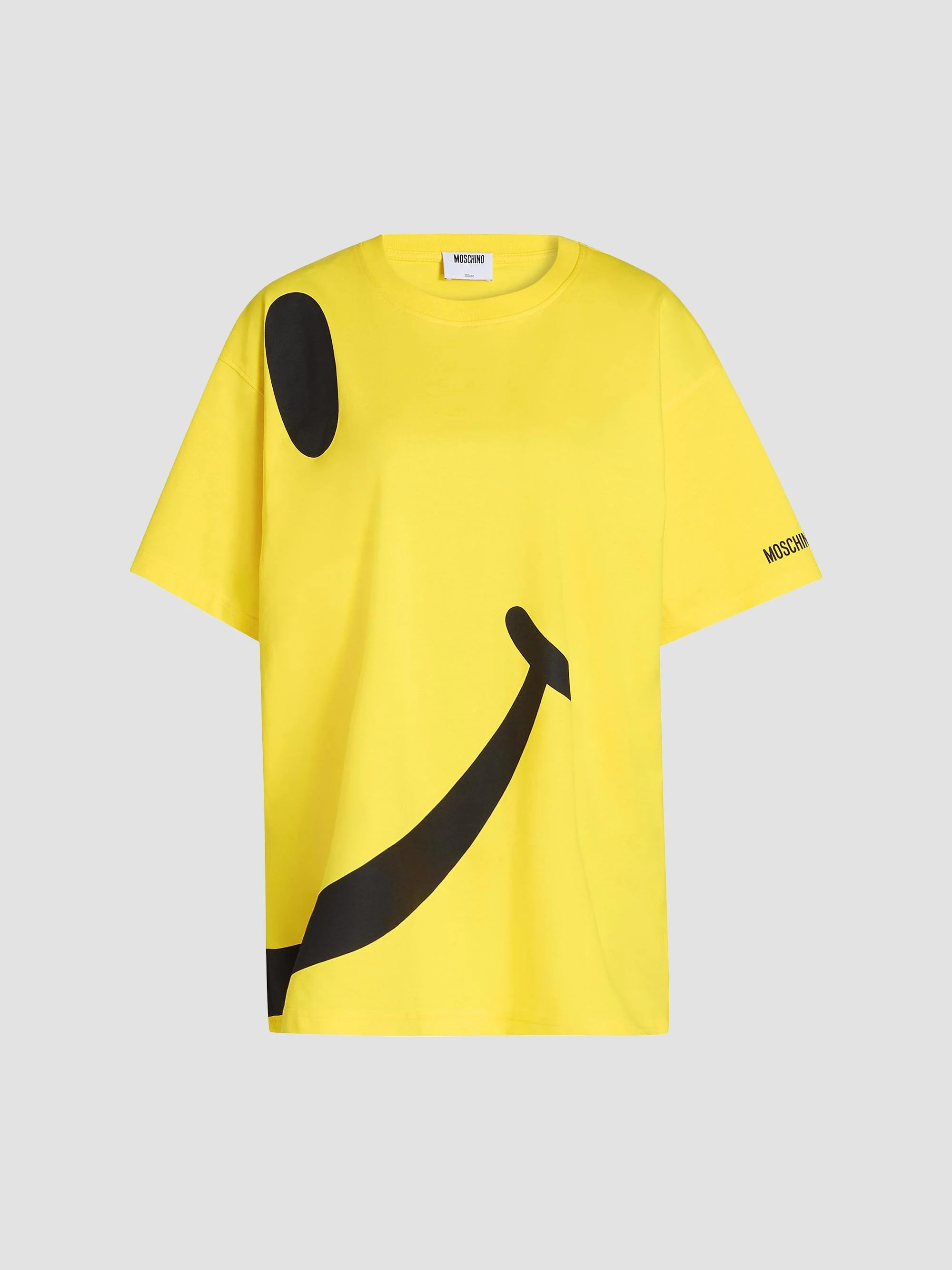 Women's Half Smile Cotton T-Shirt - Multi Yellow - 1