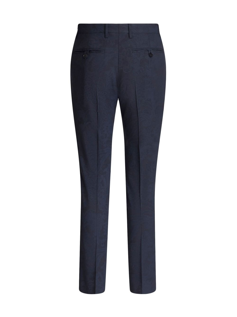 patterned-jacquard straight-leg trousers - 6