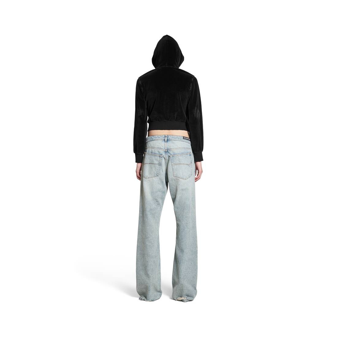 Low Waist Straight Pants in Light Blue - 4