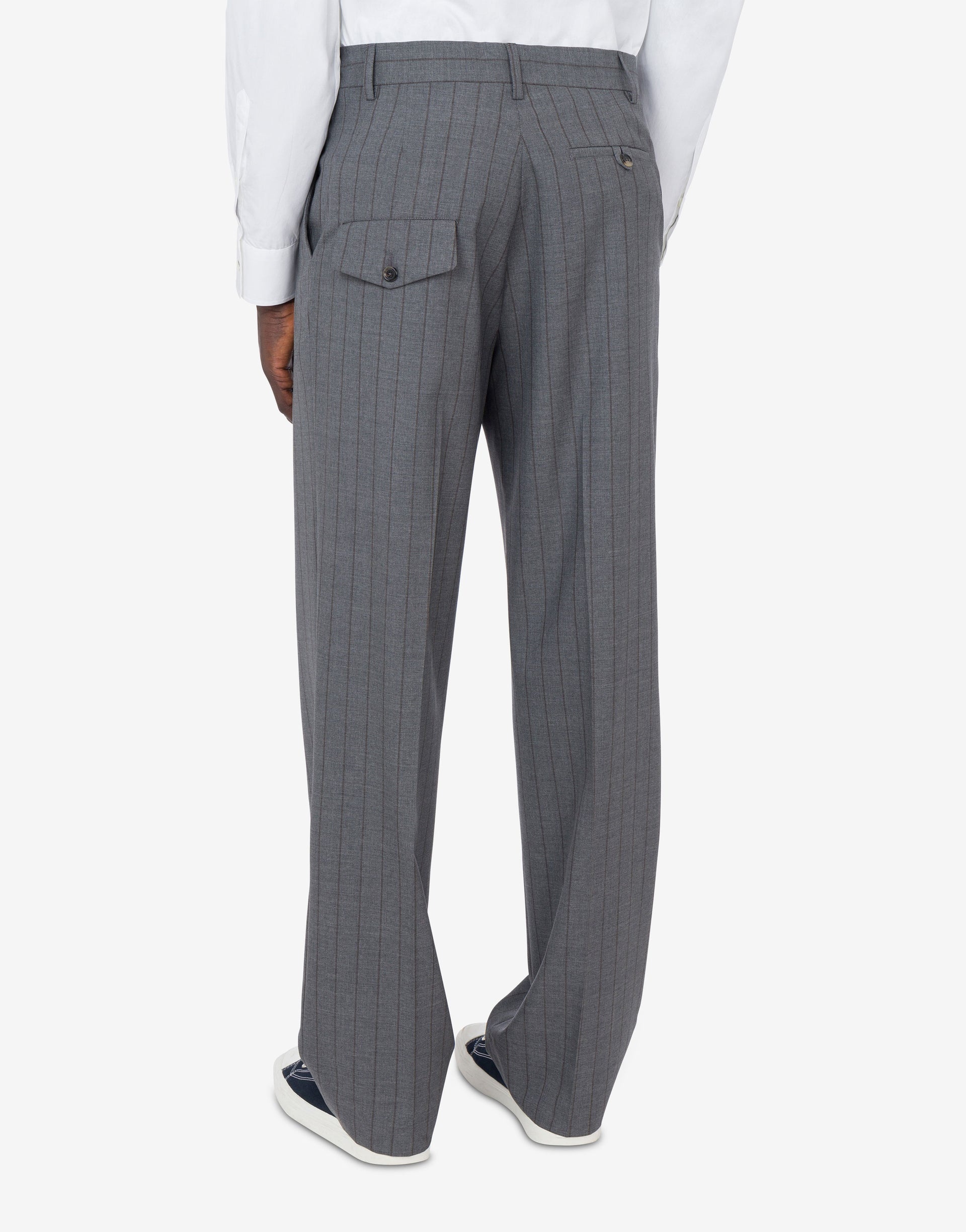 WOOL PINSTRIPE PANTS - 2
