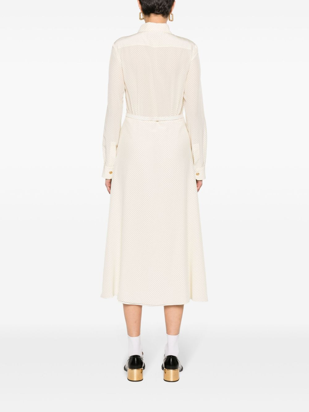 micro-dot crepe midi dress - 4