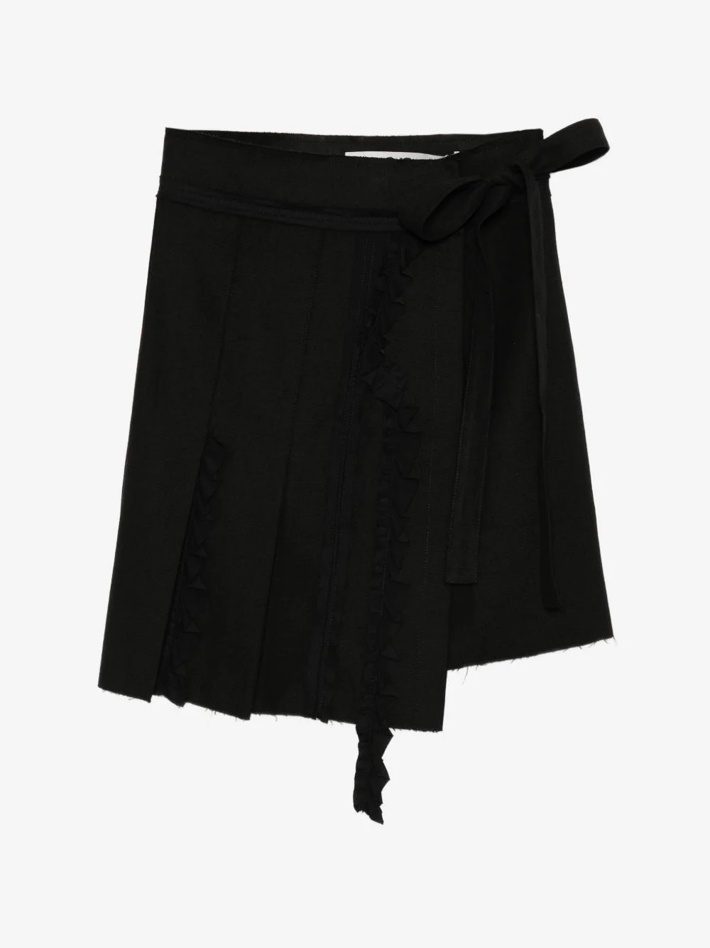 pleated wrapped mini skirt - 1