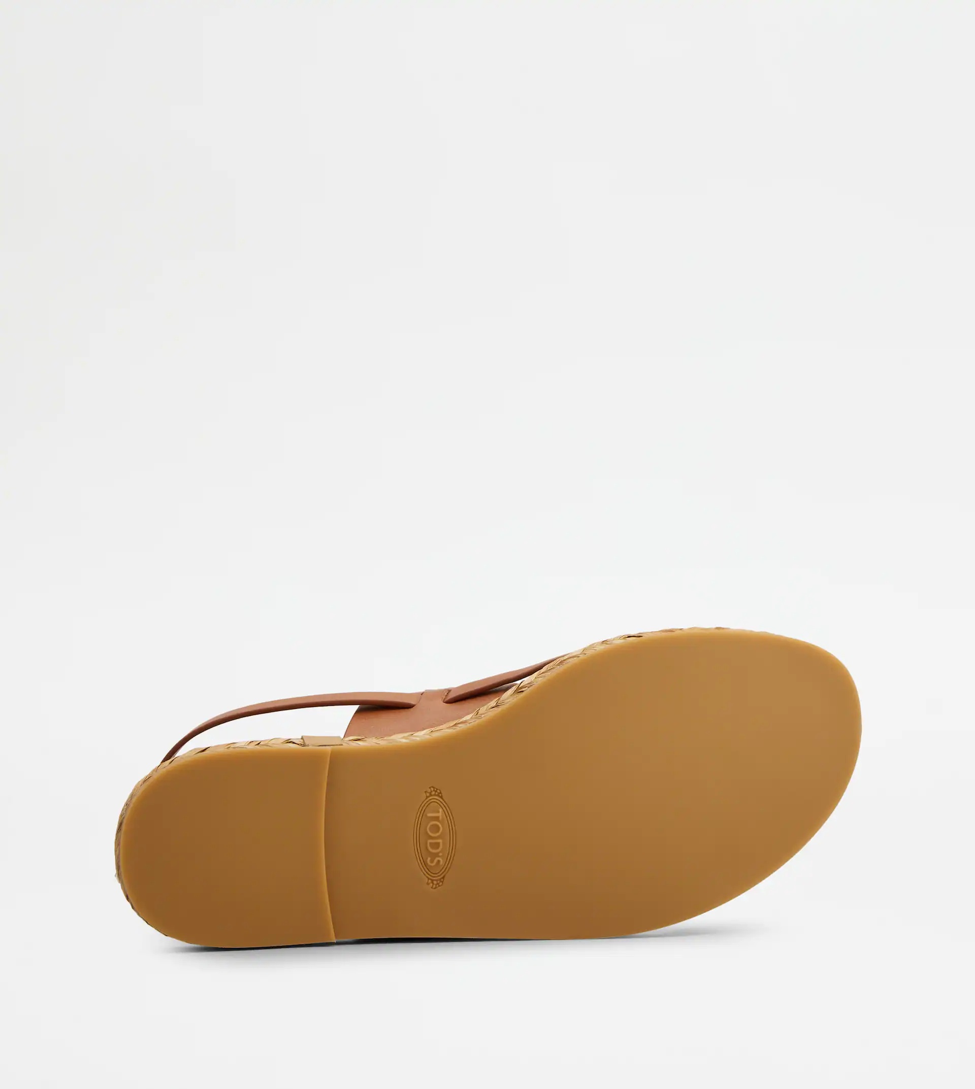 SANDALS IN LEATHER - BROWN - 4
