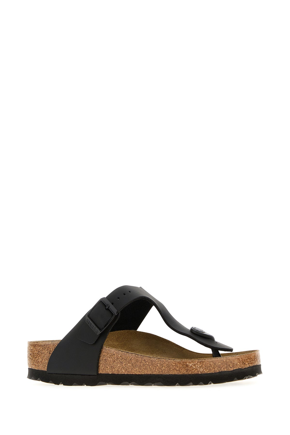 Black leather Gizeh thong slippers - 2