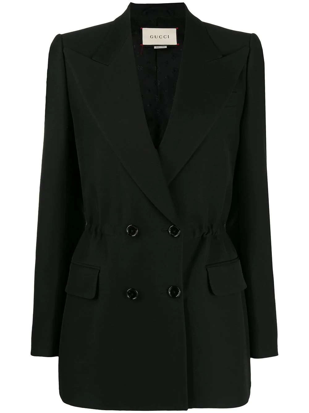 elasticated waist detail blazer - 1