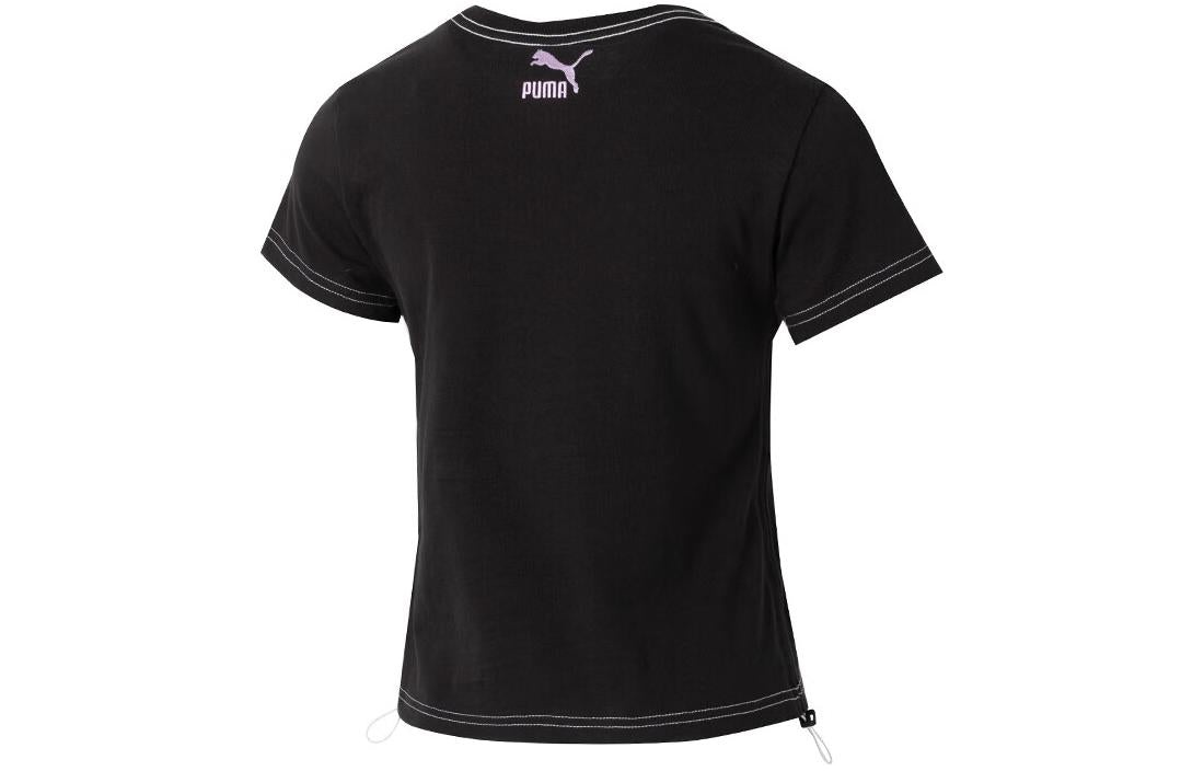 (WMNS) PUMA Graphic Short Top 'Black' 626865-01 - 2