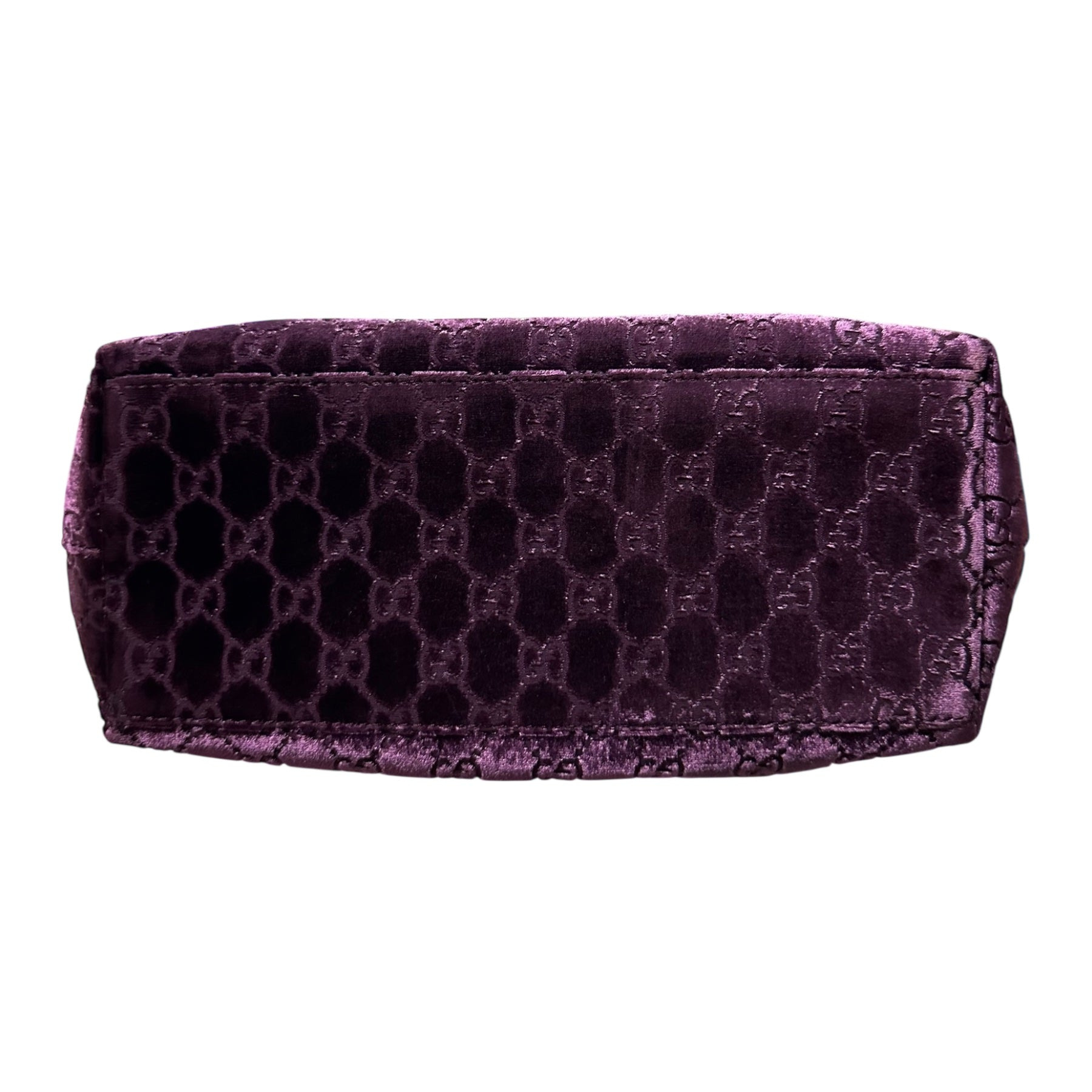 GUCCI Fall Winter 1997 Velvet GG Monogram Shoulder Bag - 4