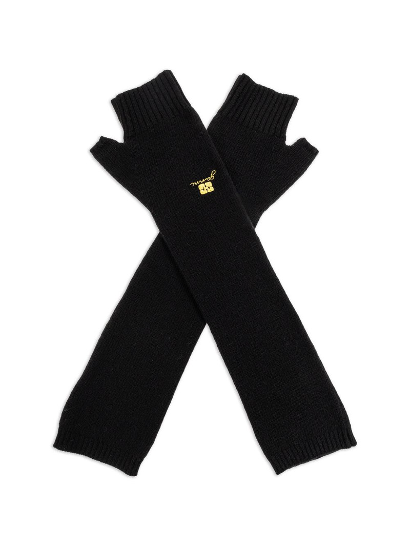 GANNI embroidered fingerless gloves outlook