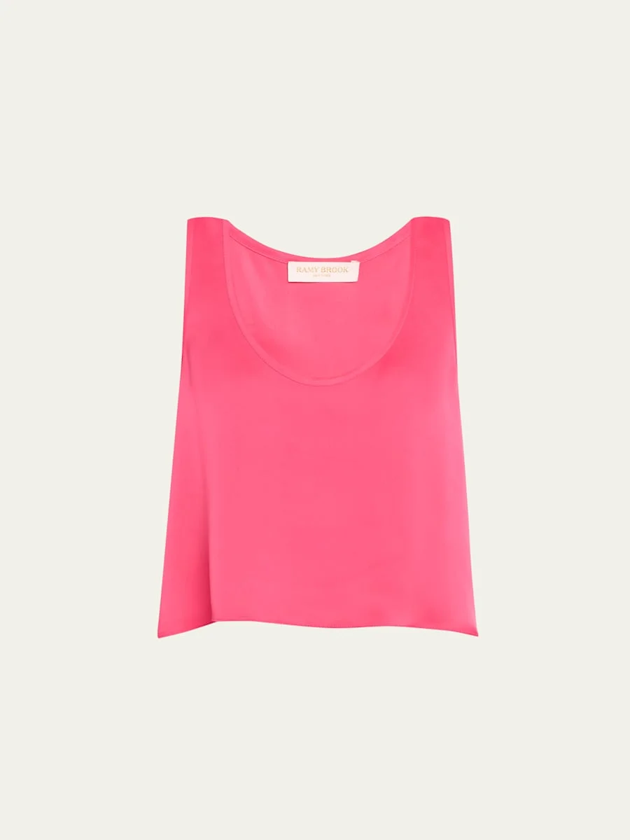 Margaret Cropped Racerback Tank Top - 1