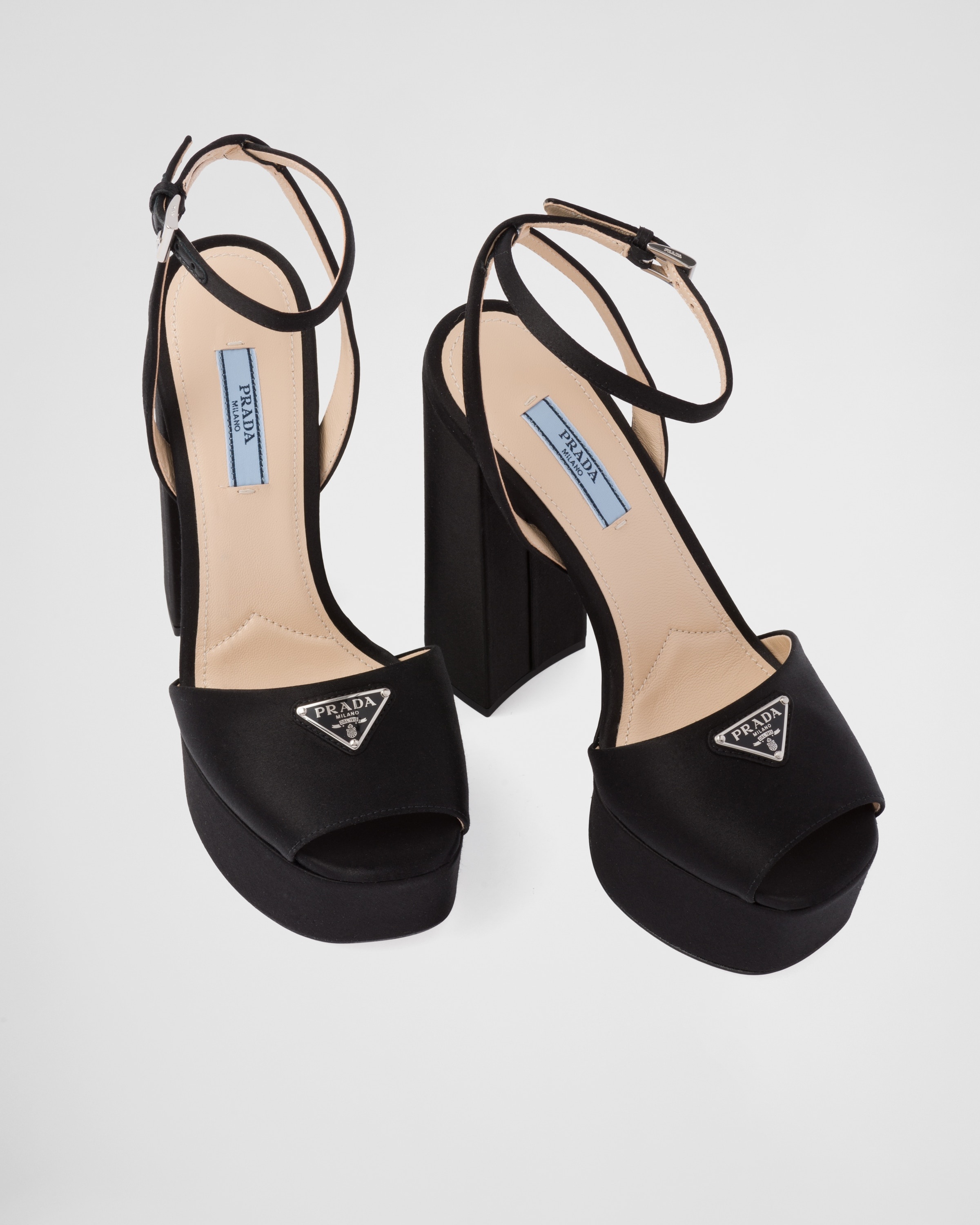 High-heeled satin sandals - 4