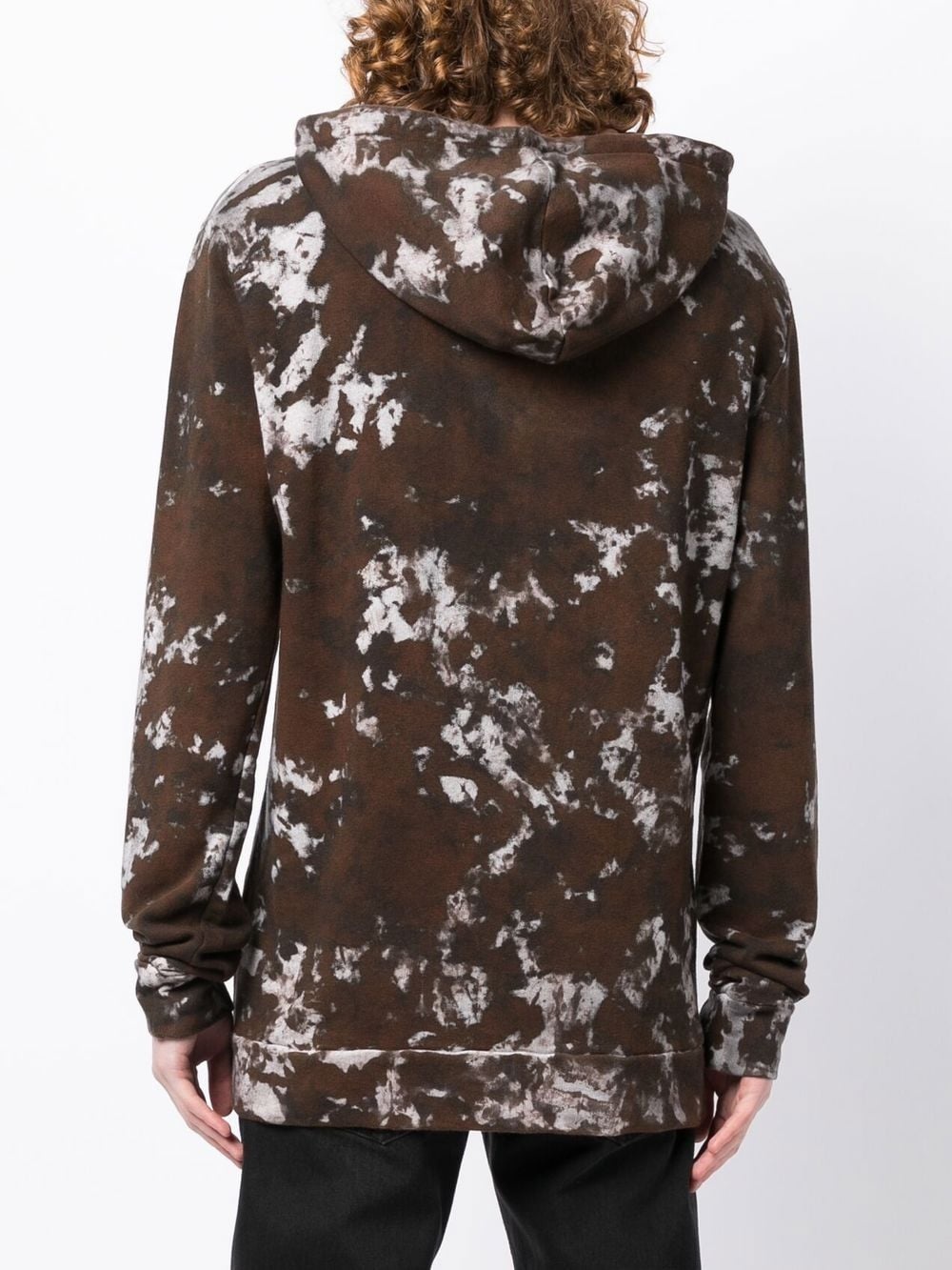 marbled long-sleeve hoodie - 4