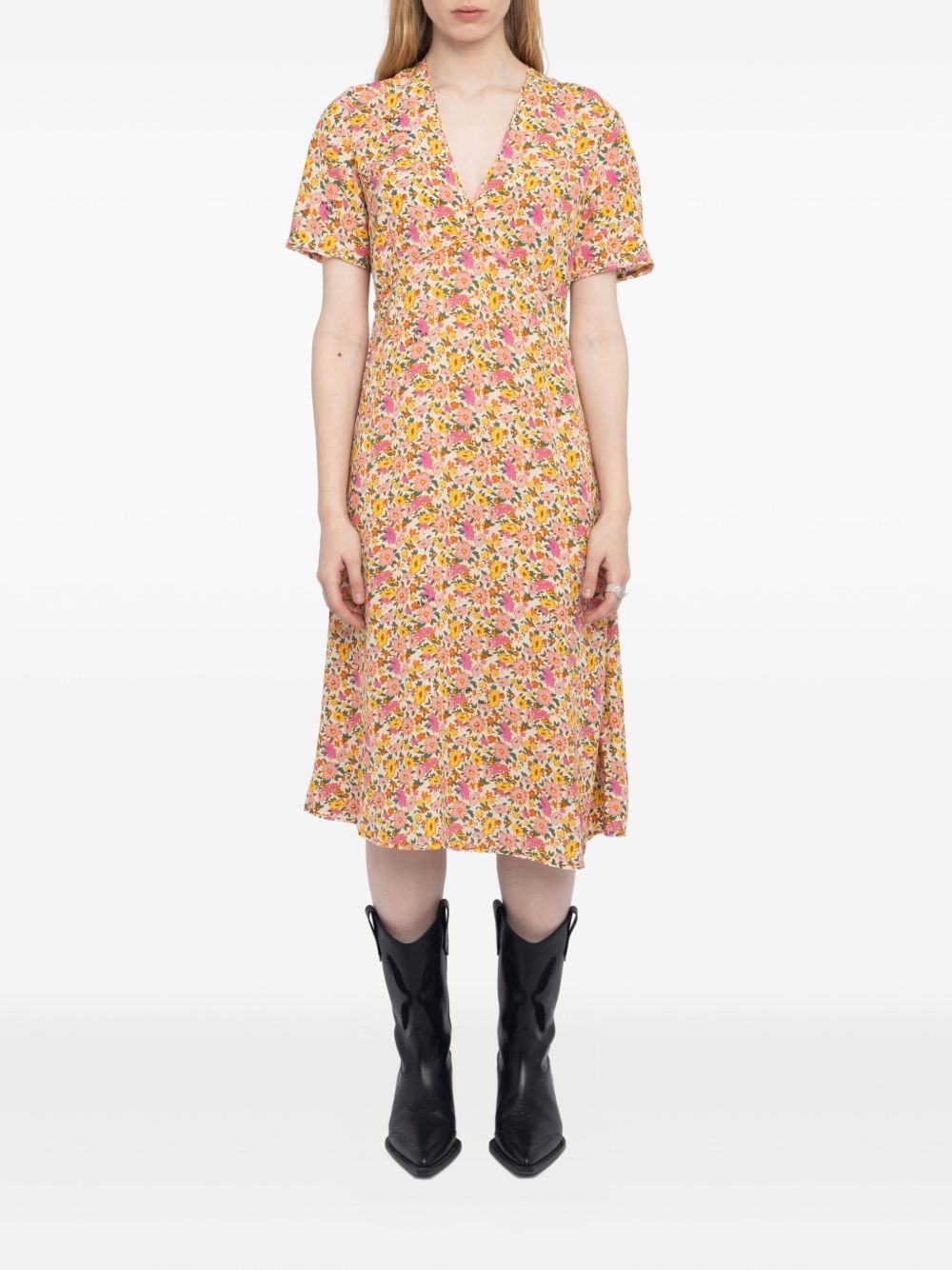 Rhodral floral-print midi dress - 2