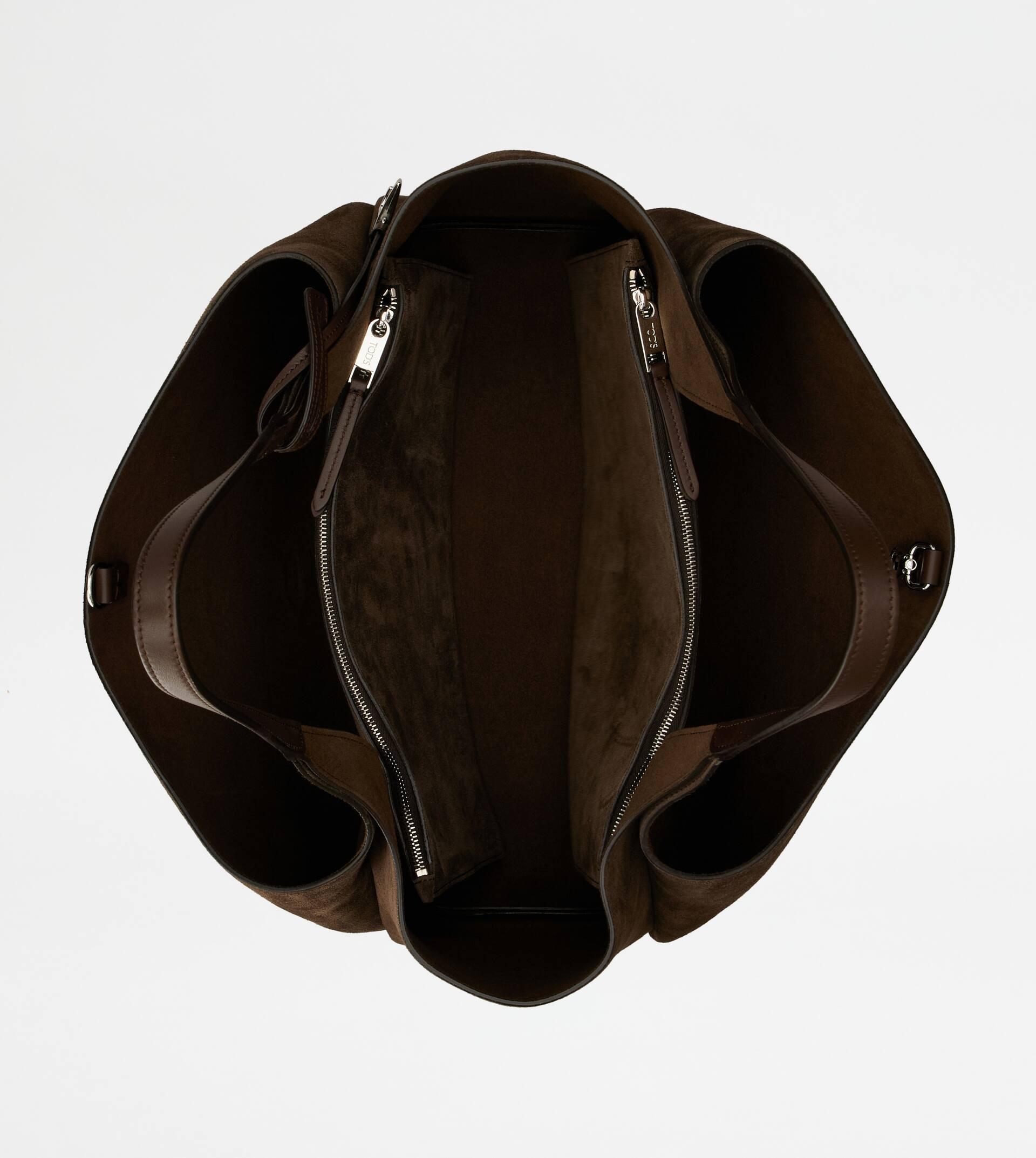 TOD'S BAG IN SUEDE MEDIUM - BROWN - 4