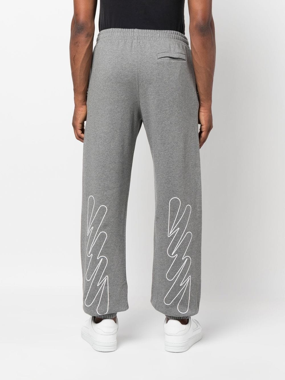 Wave Diag-stripe cotton track pants - 4