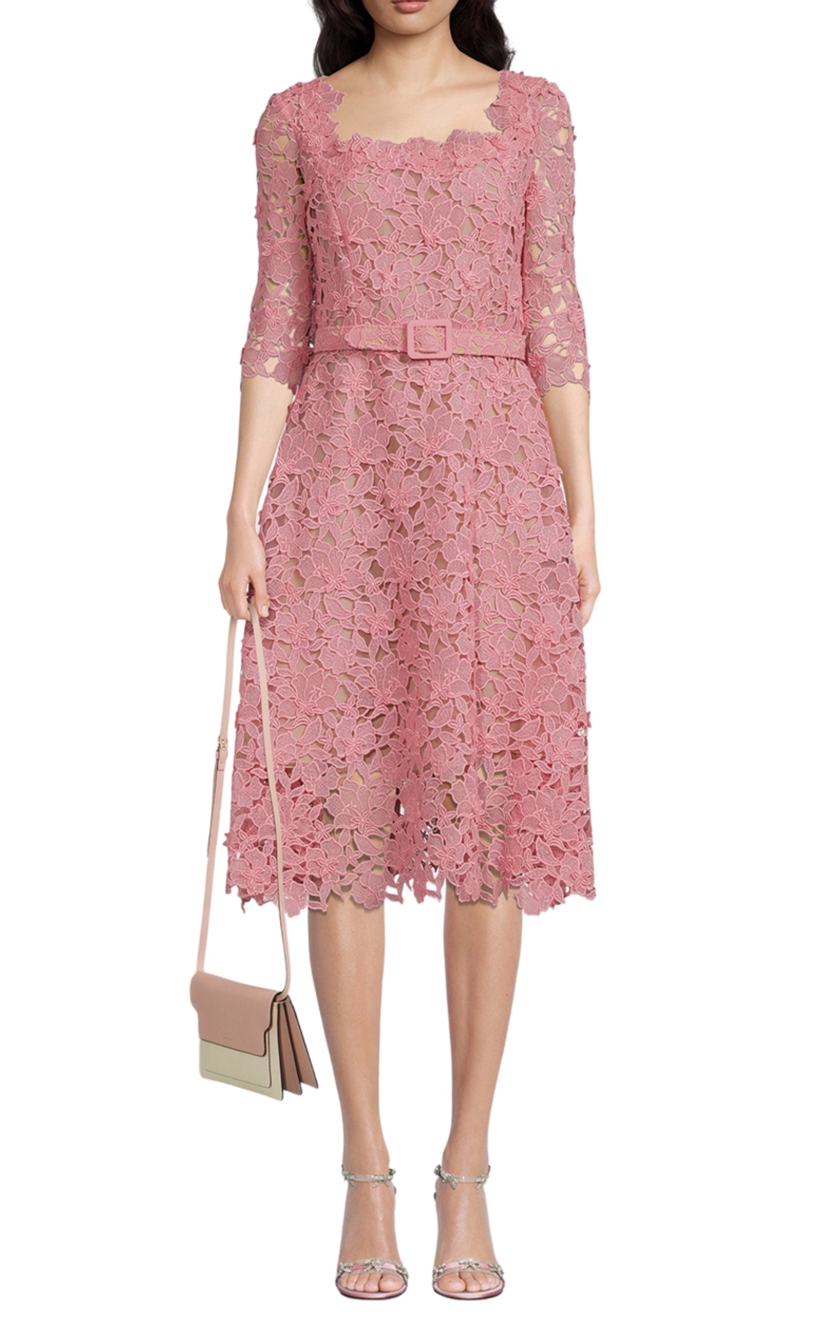Floral Guipure Lace Dress - 2