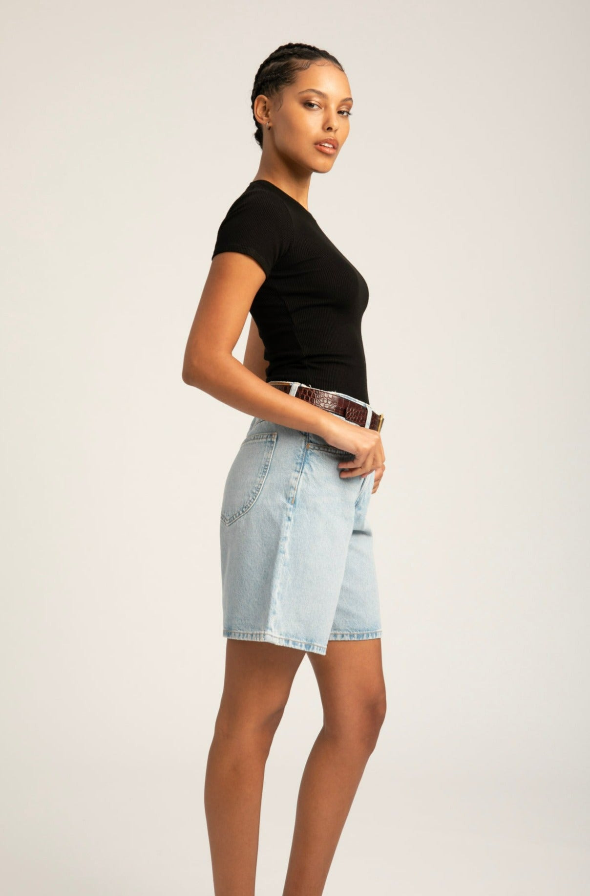 BIANCA A-LINE DENIM SHORTS - 4
