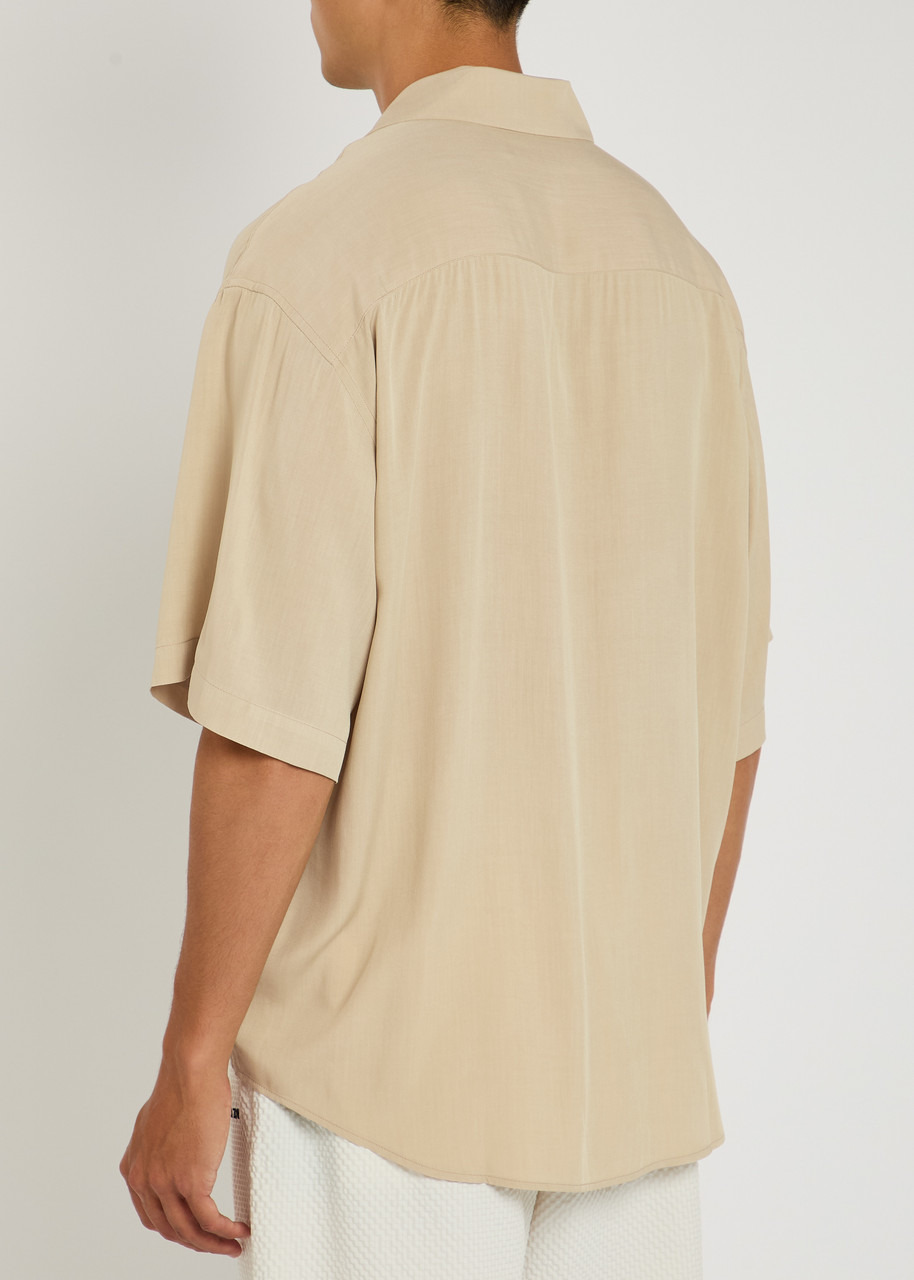 Ami Paris Logo-embroidered Woven Shirt - 3