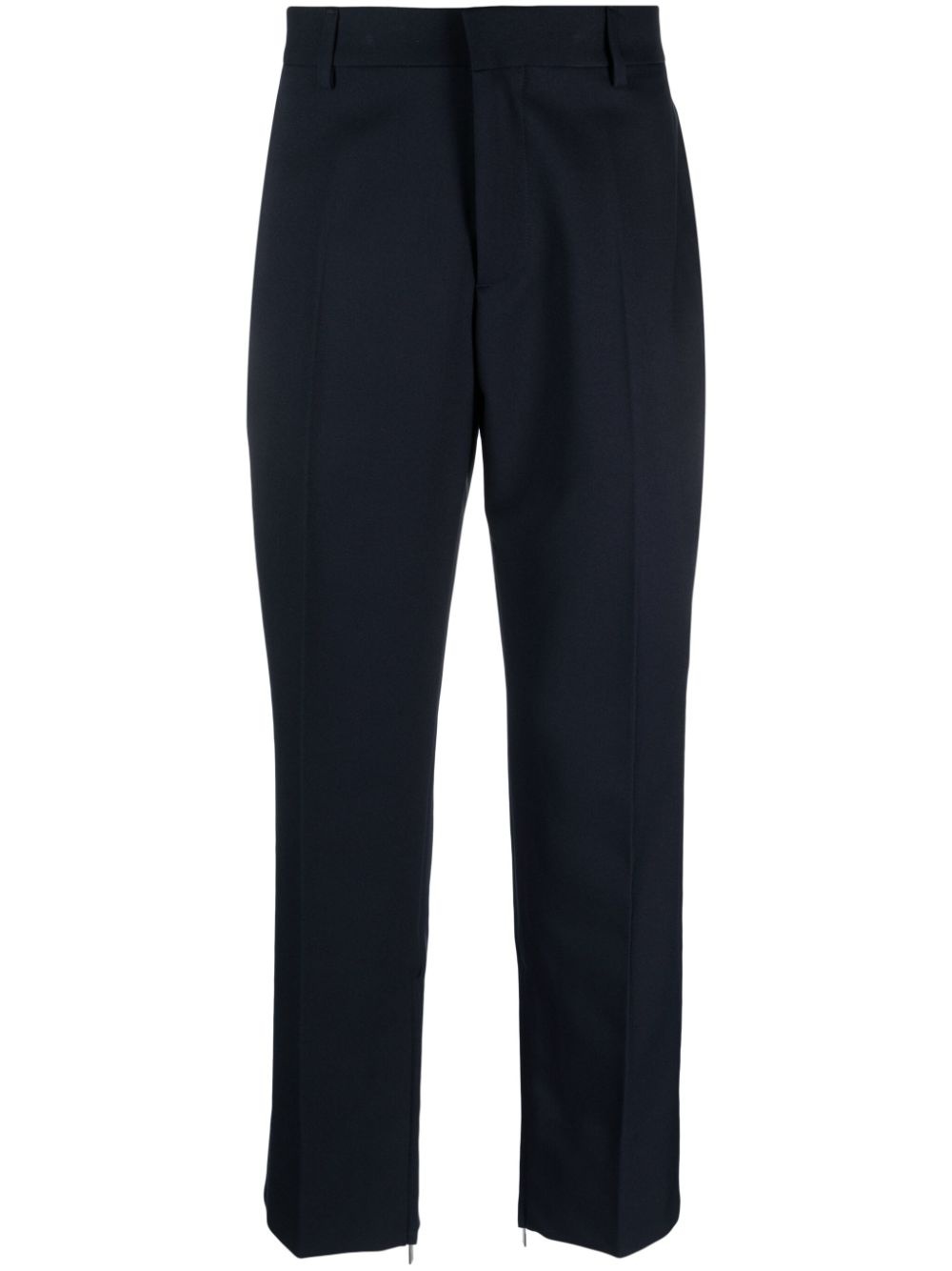 straight leg tailored trousers - 1
