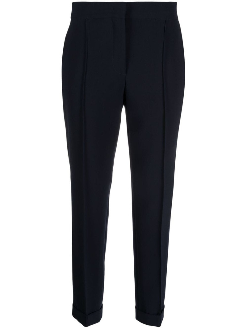pressed-crease concealed-fastening tapered trousers 1