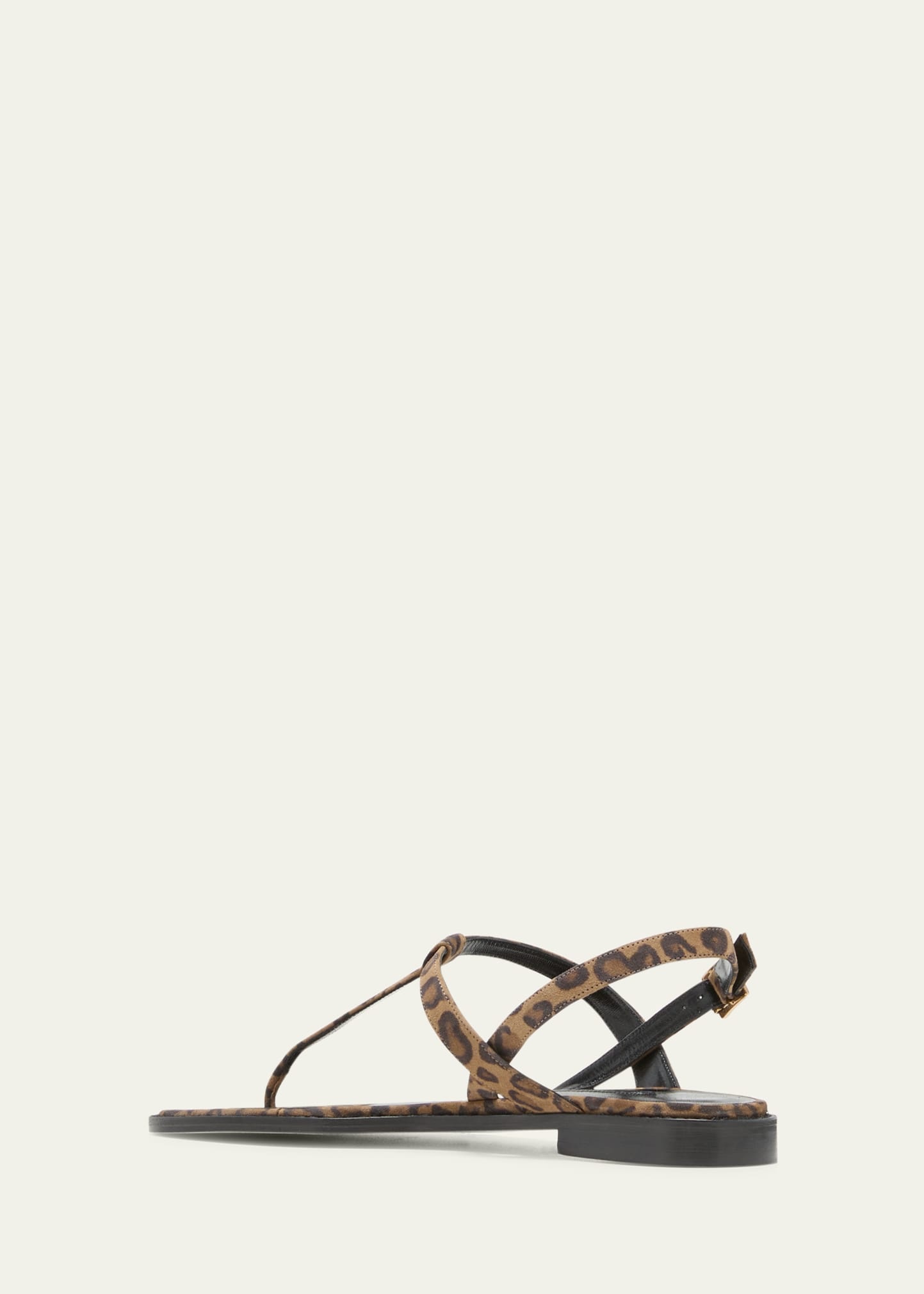Hata Leopard Thong Slingback Sandals - 4