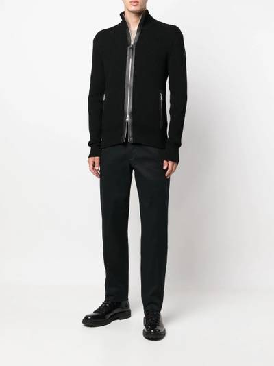 Moncler zipped-up knit cardigan outlook