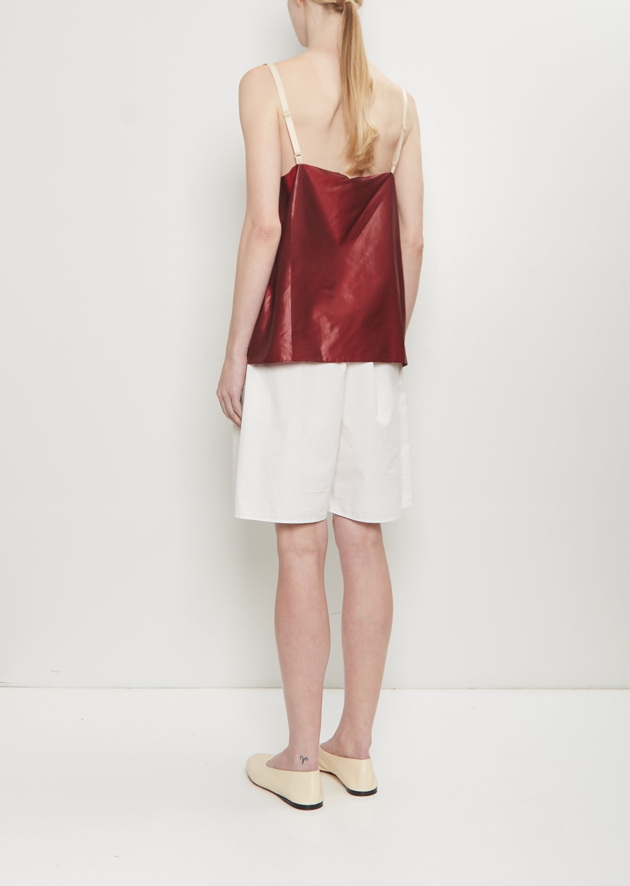Pressed Silk Vest Top — Ruby - 3