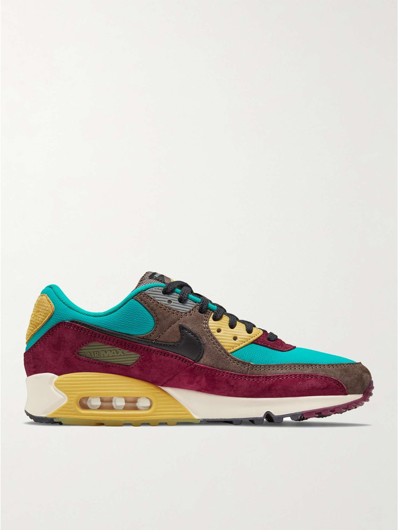 Air Max 90 NRG Suede and Leather-Trimmed Mesh Sneakers - 1